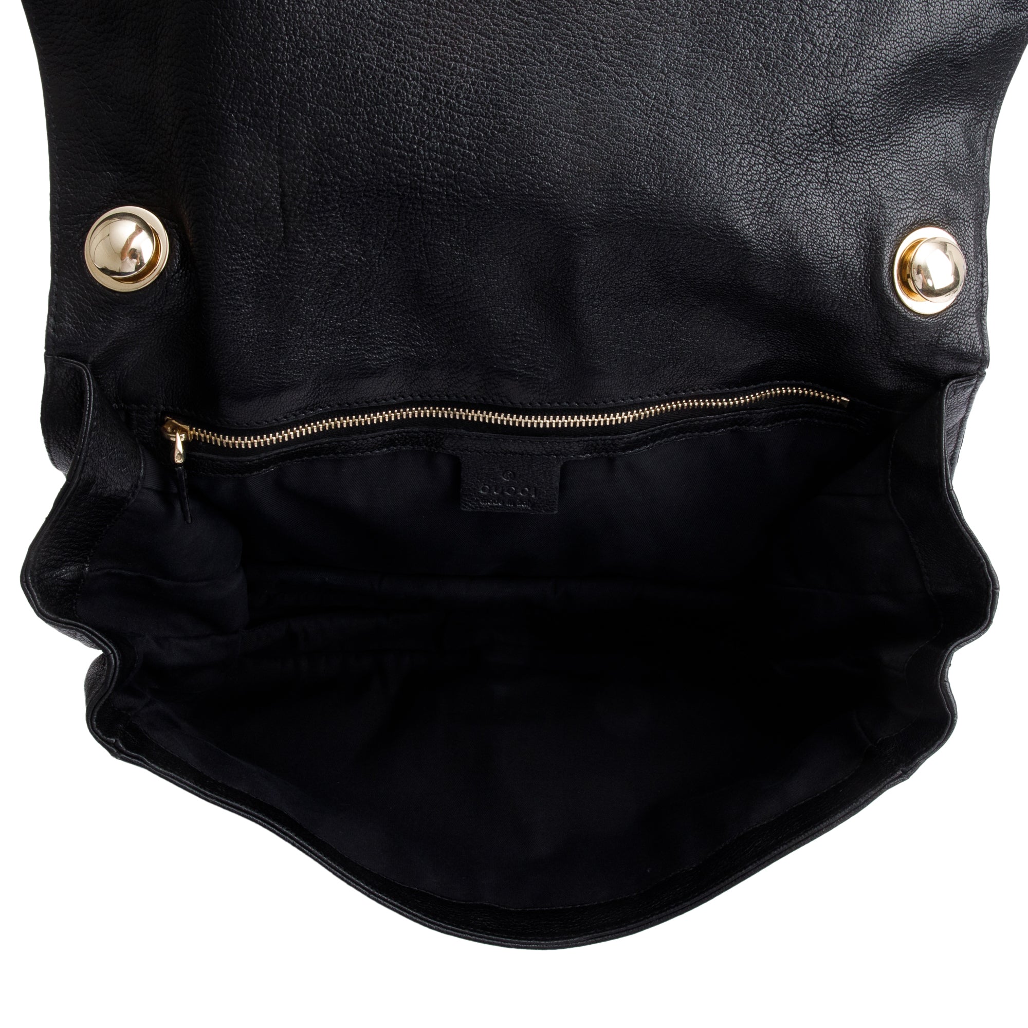 Gucci Black Calfskin Leather Blondie Flap Shoulder Bag