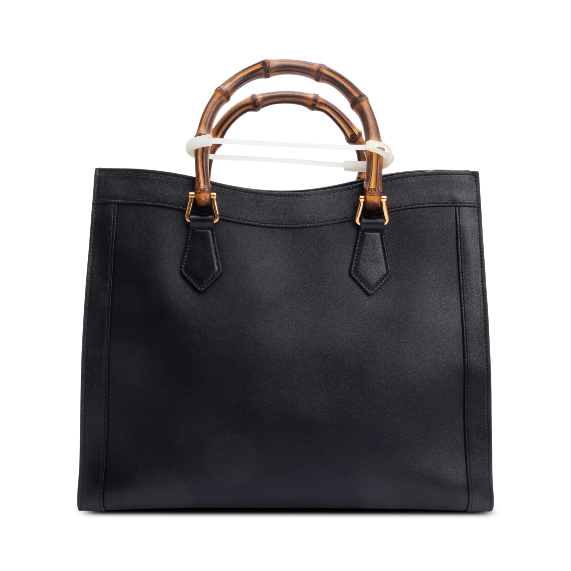 Gucci Black Calfskin Leather Diana Medium Tote Bag w/ Straps