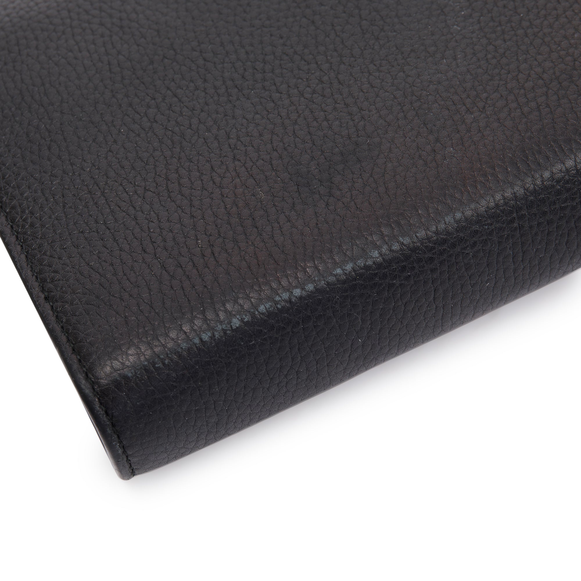 Gucci Black Calfskin Leather GG Marmont Chain Wallet w/ Box