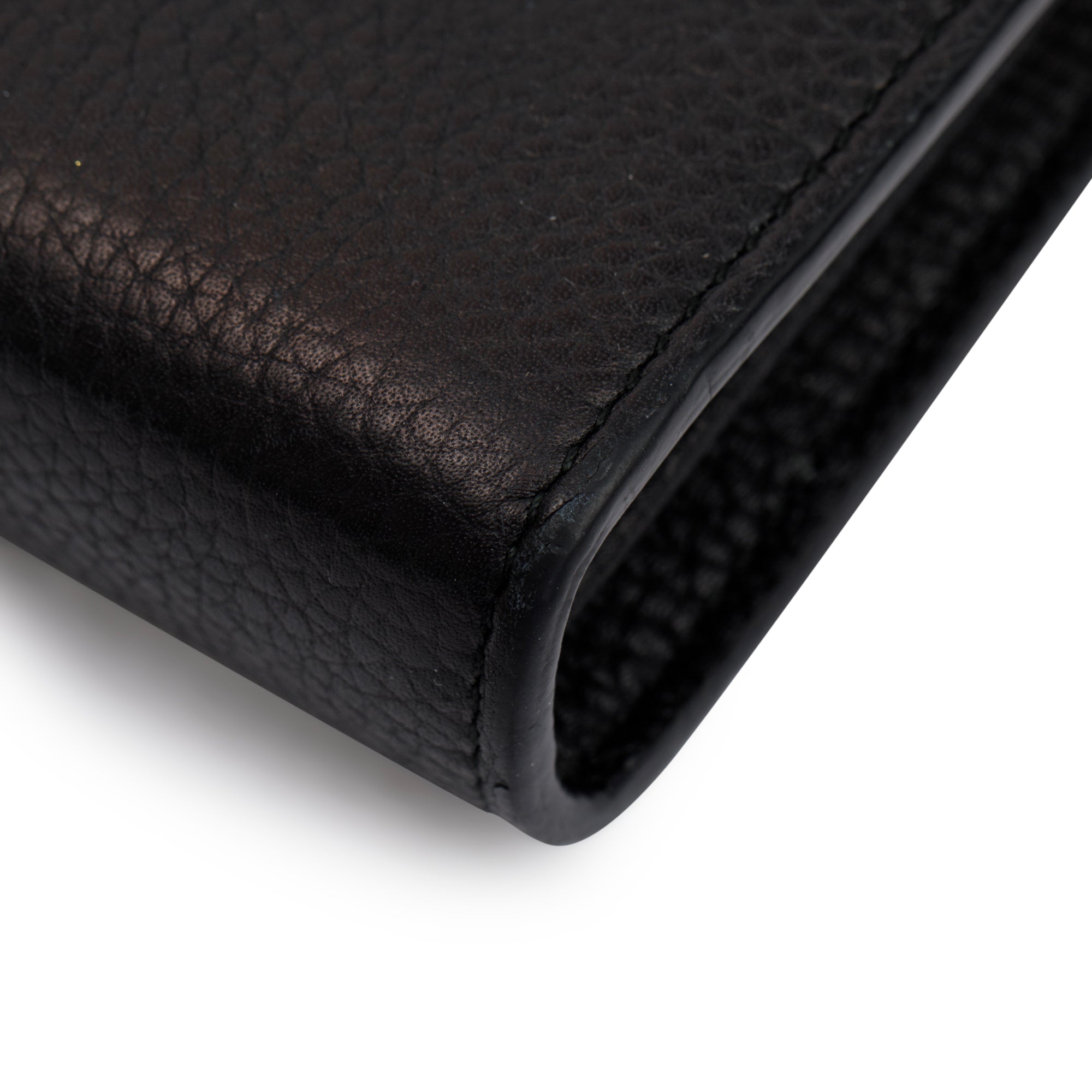 Gucci Black Calfskin Leather GG Marmont Chain Wallet w/ Box