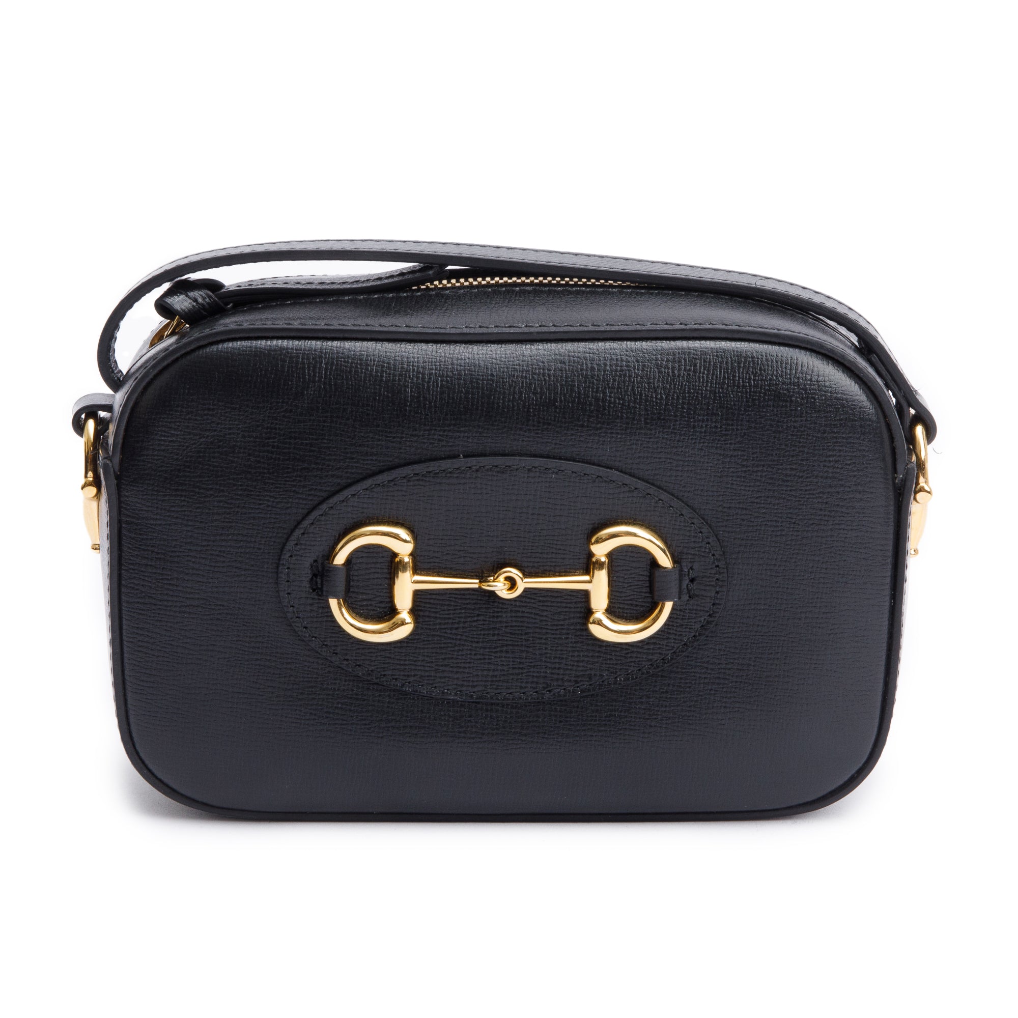 Gucci Black Calfskin Leather Horsebit 1955 Mini Shoulder Bag
