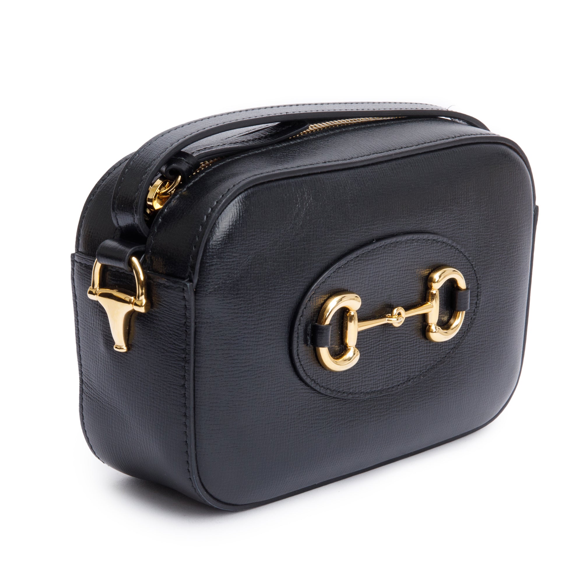 Gucci Black Calfskin Leather Horsebit 1955 Mini Shoulder Bag