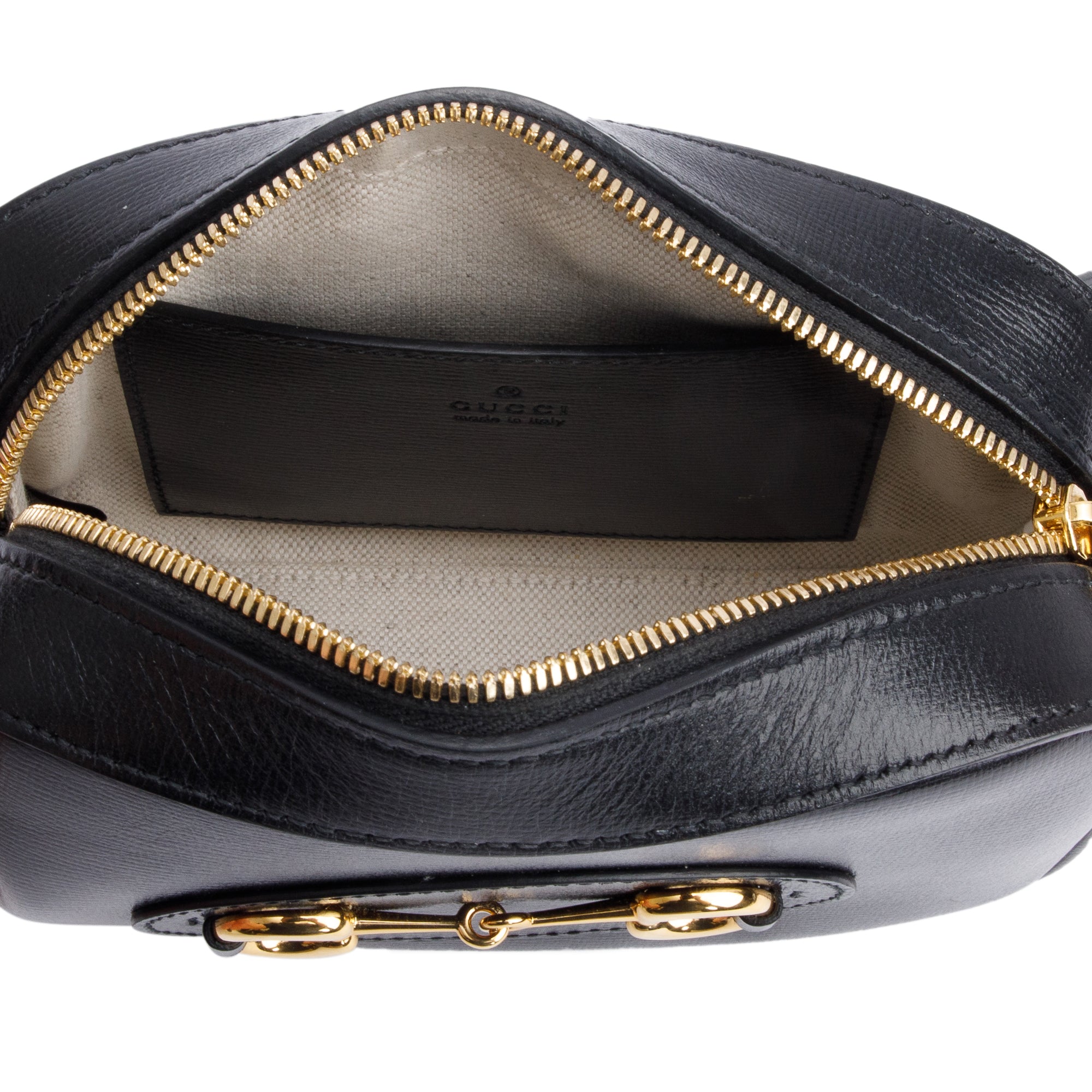 Gucci Black Calfskin Leather Horsebit 1955 Mini Shoulder Bag