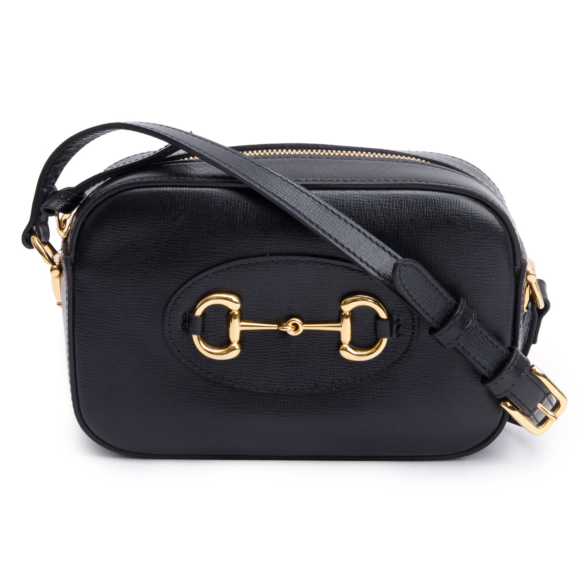 Gucci Black Calfskin Leather Horsebit 1955 Mini Shoulder Bag