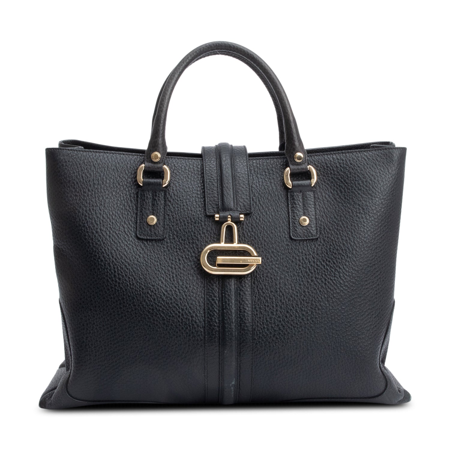 Gucci Black Calfskin Leather Large Junco Tote