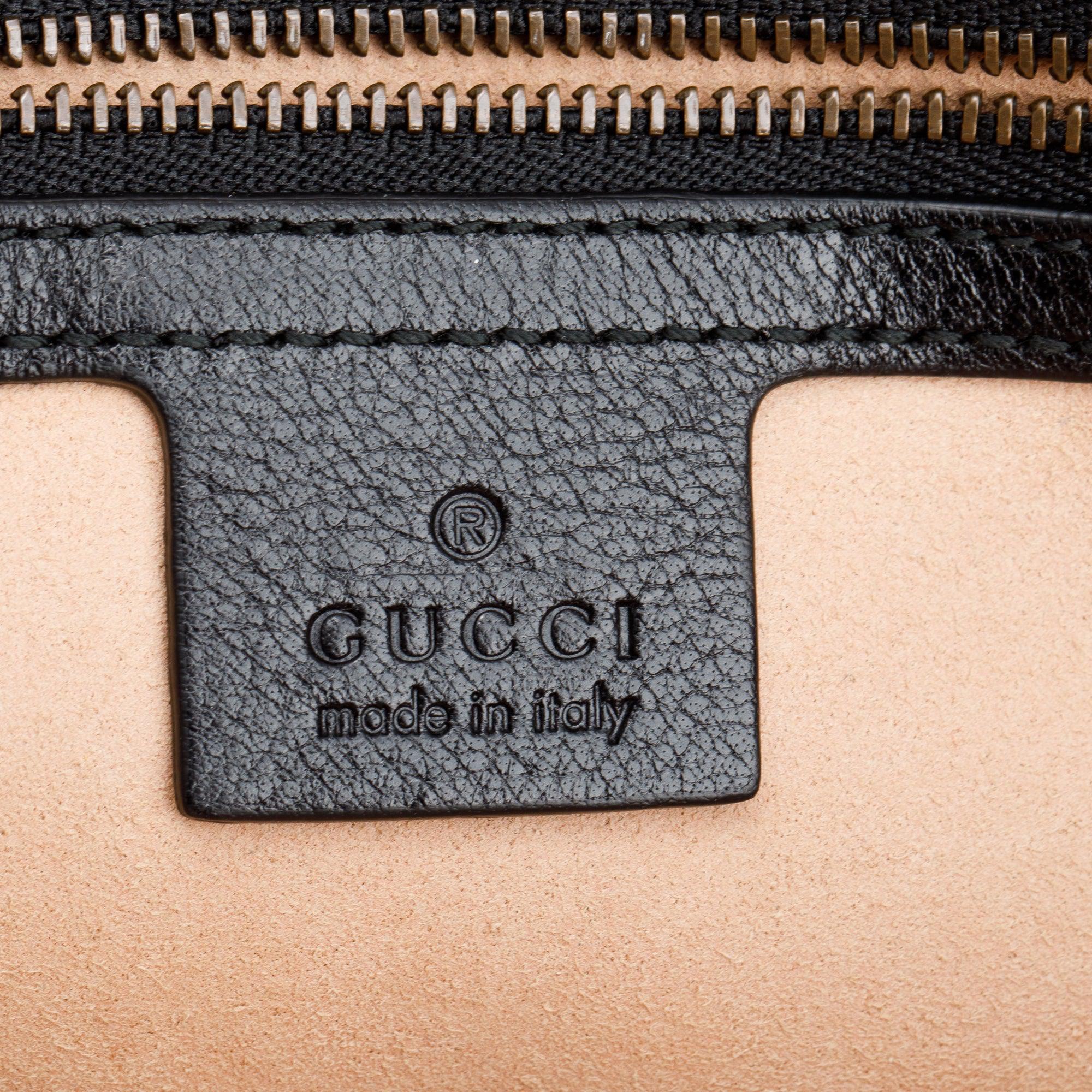 Gucci Black Calfskin Leather Medium RE(Belle) Shoulder Bag w/ Strap