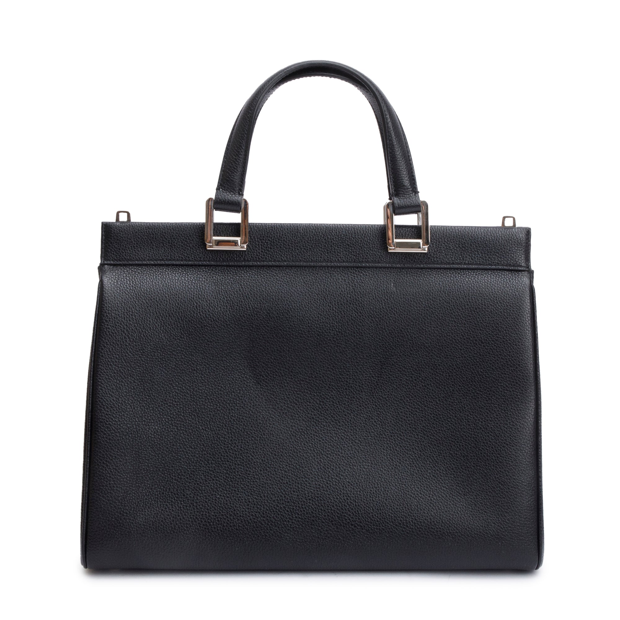 Gucci Black Calfskin Leather Medium Zumi Top Handle Bag w/ Strap