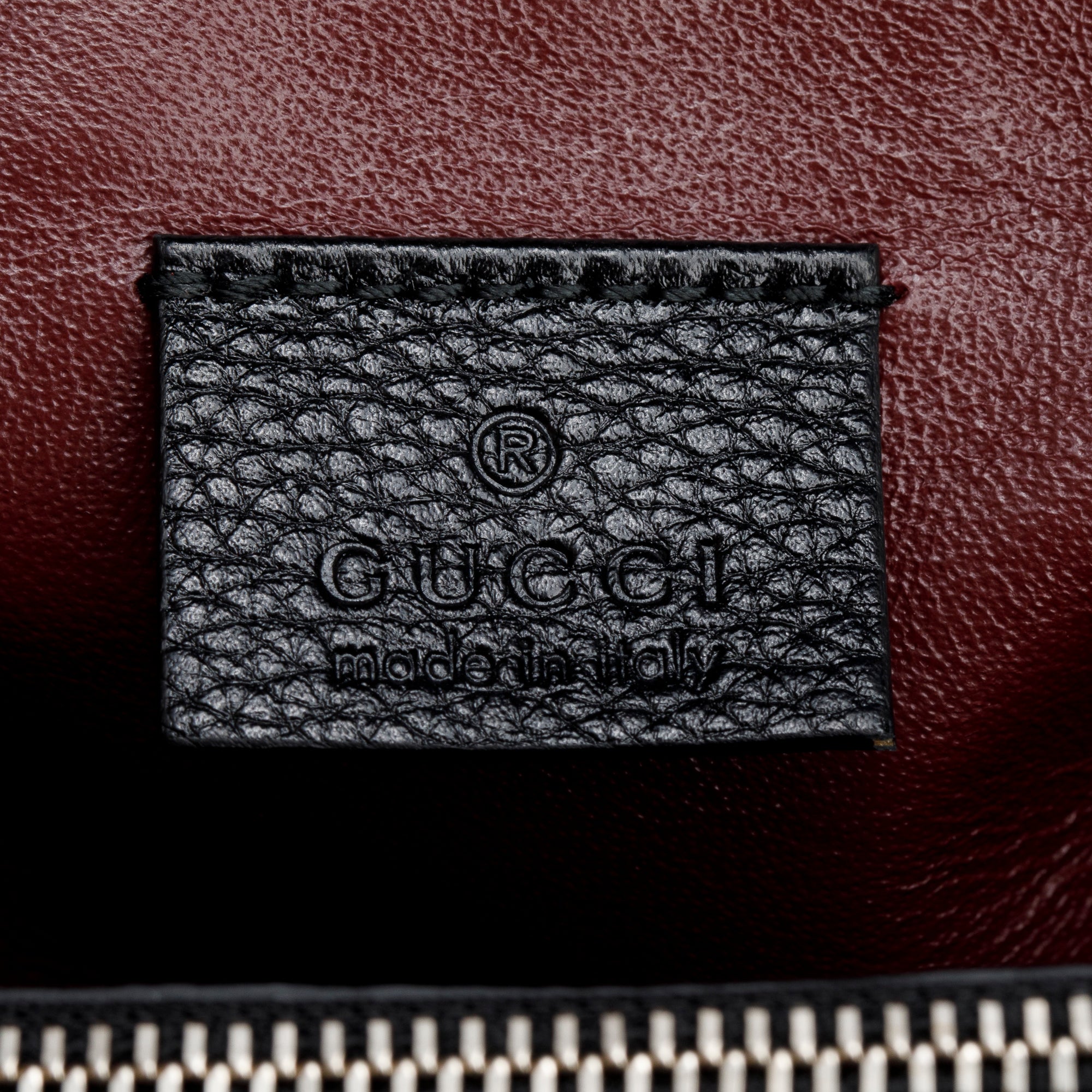 Gucci Black Calfskin Leather Medium Zumi Top Handle Bag w/ Strap