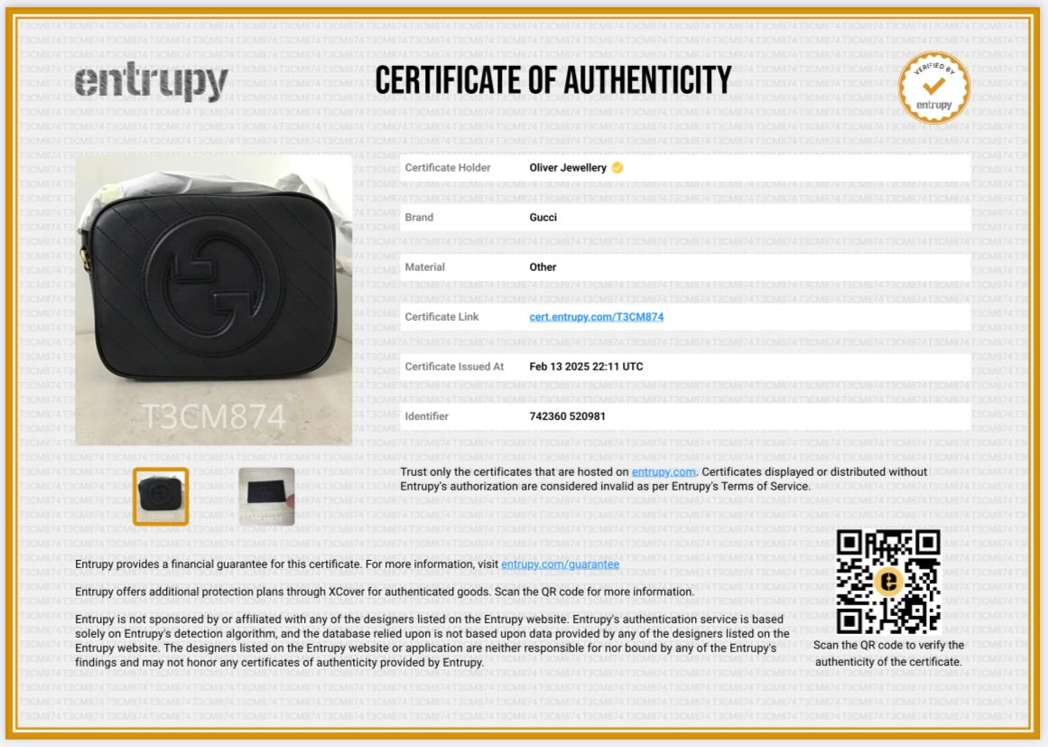 Gucci Black Calfskin Leather Mini Blondie Shoulder Bag