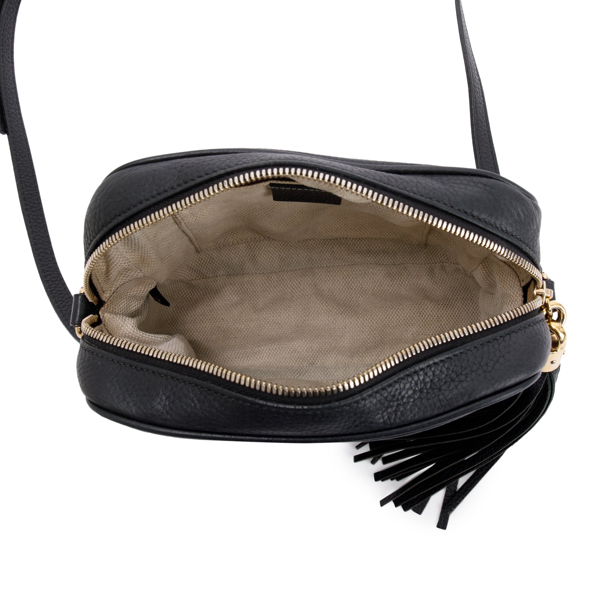 Gucci Black Calfskin Leather Small Soho Disco Bag