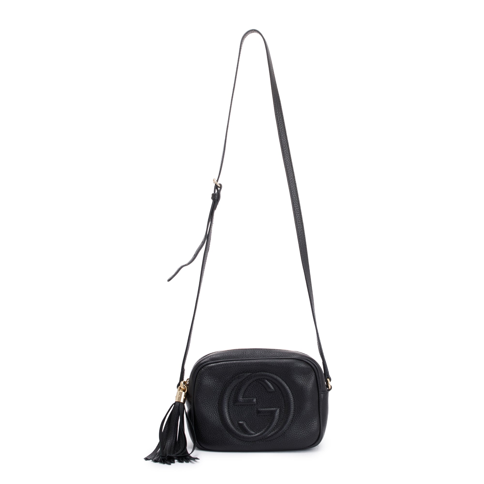 Gucci Black Calfskin Leather Small Soho Disco Bag