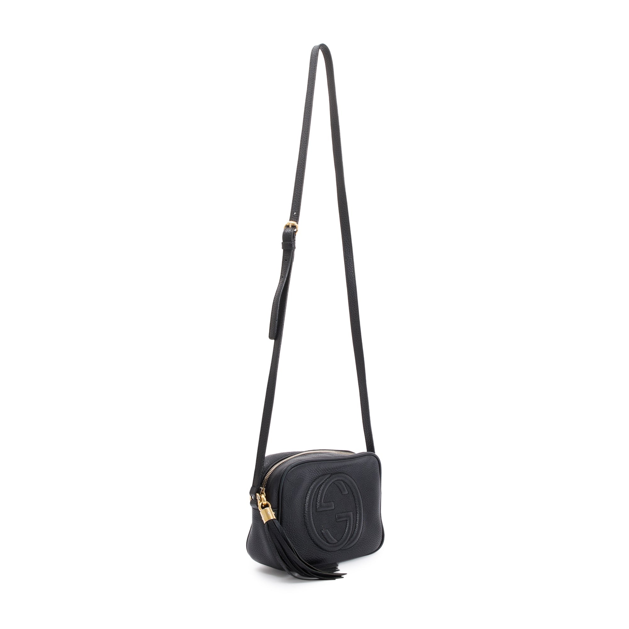 Gucci Black Calfskin Leather Small Soho Disco Bag