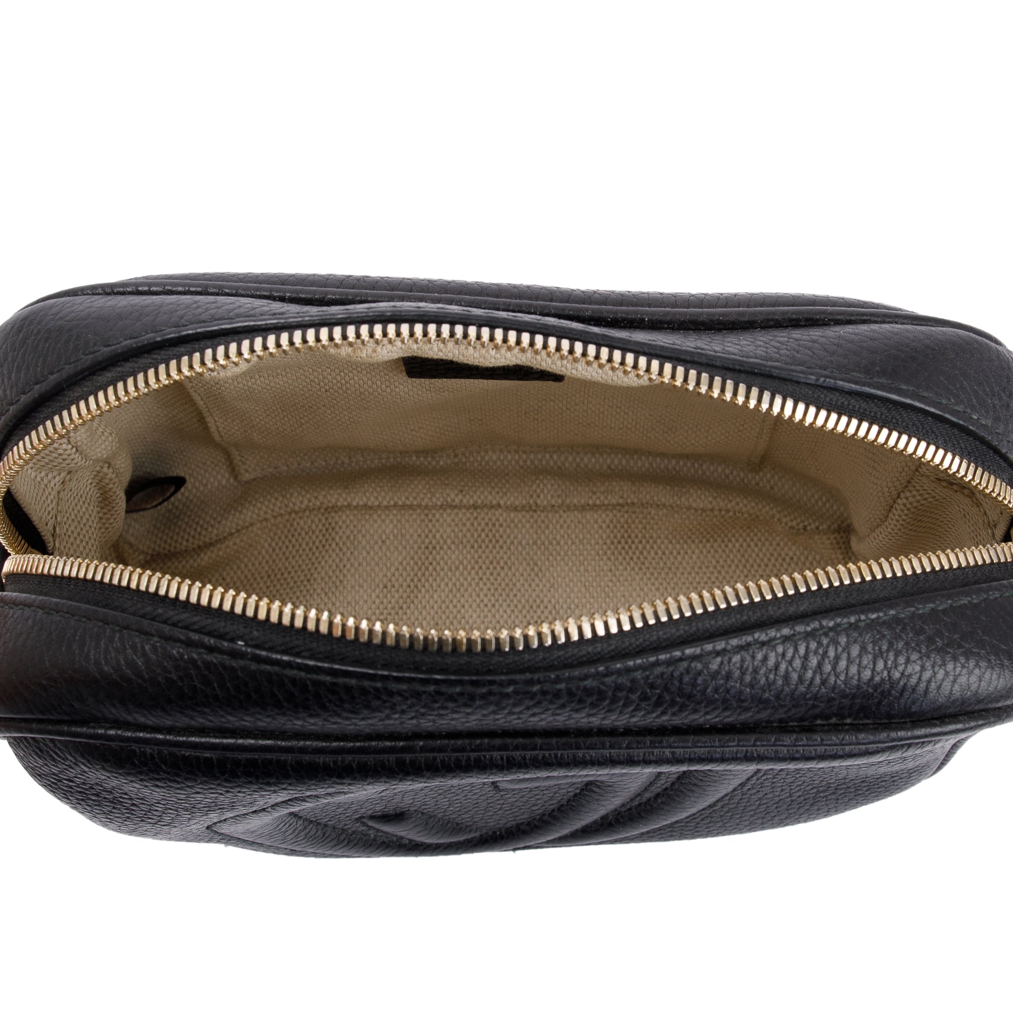 Gucci Black Calfskin Leather Small Soho Disco Bag