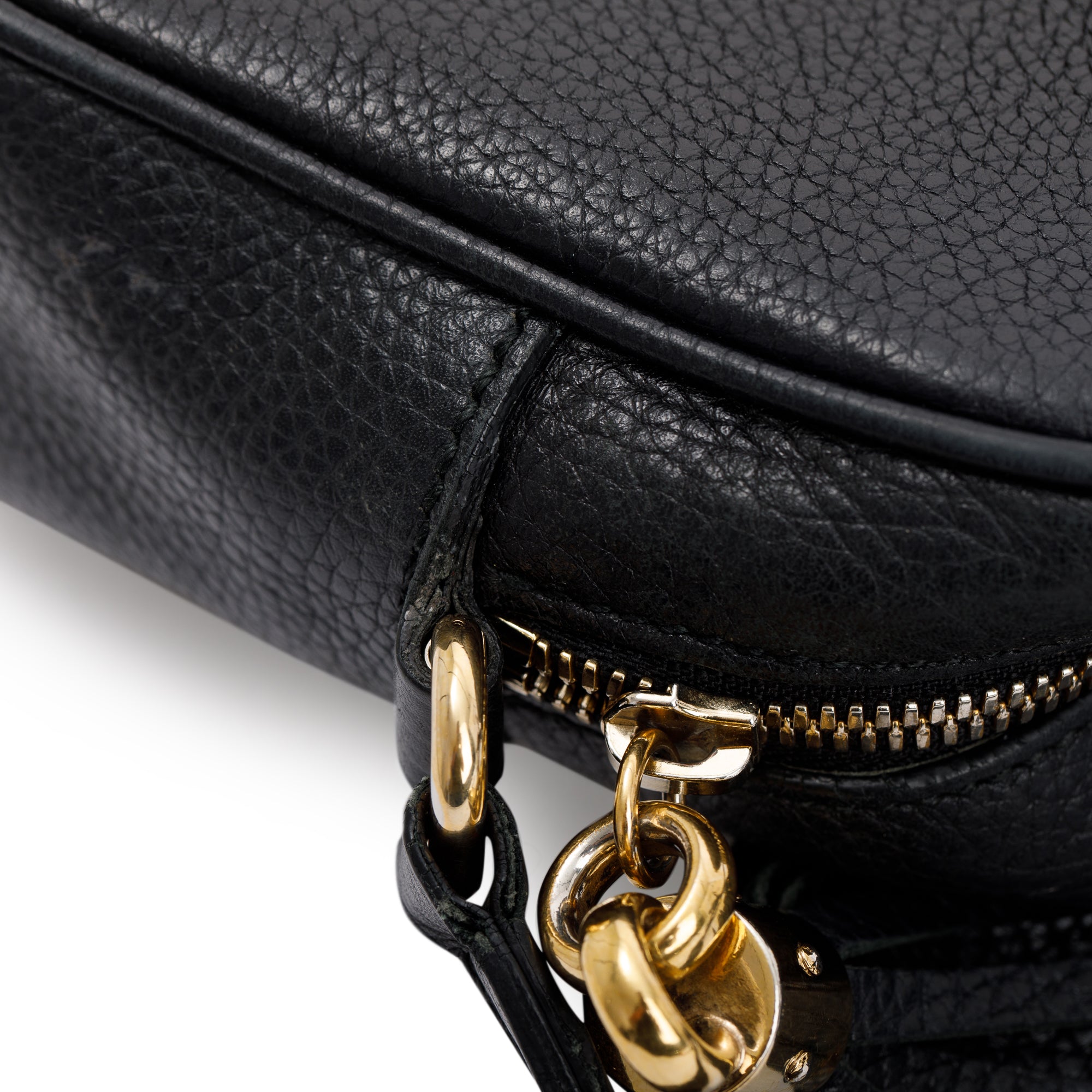 Gucci Black Calfskin Leather Small Soho Disco Bag