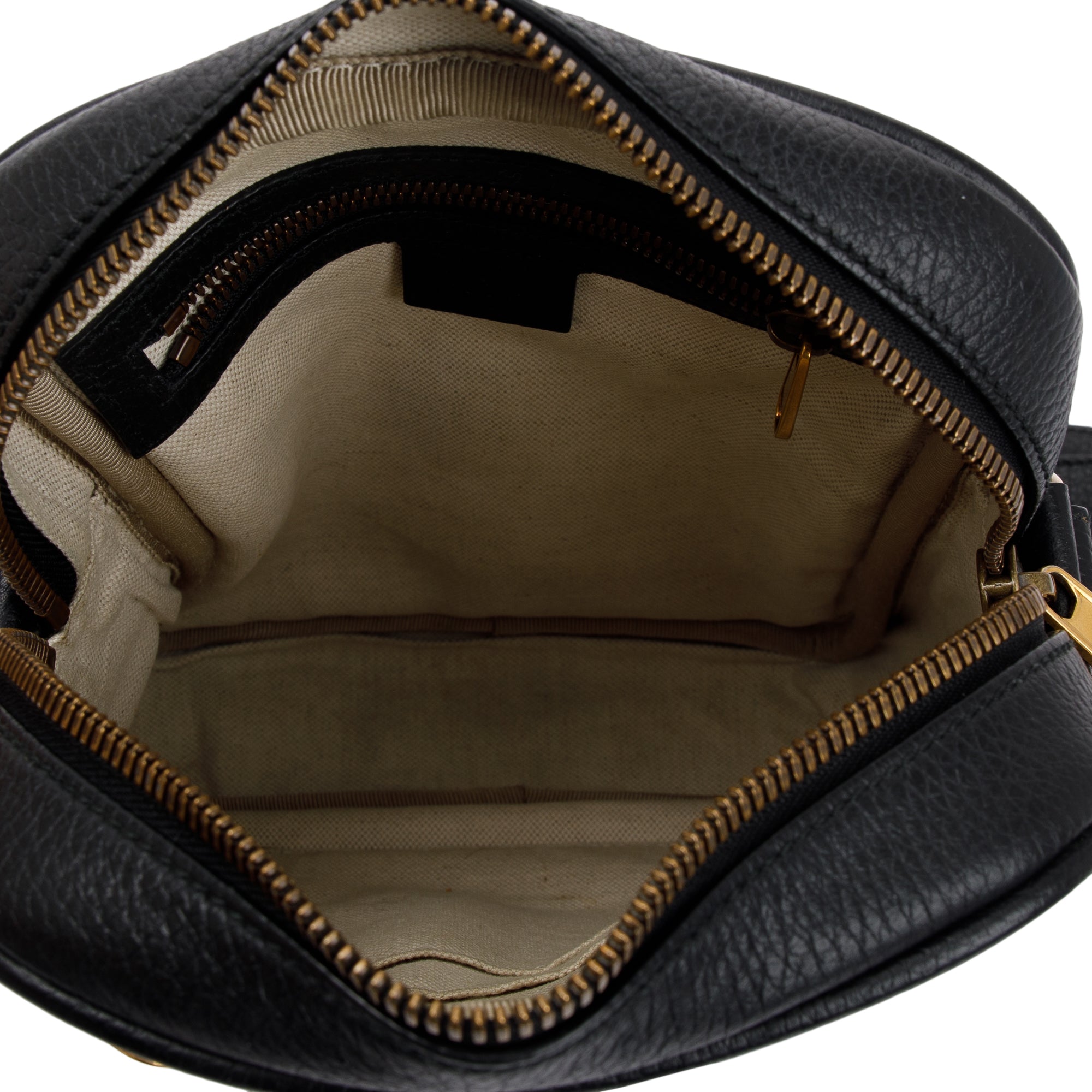 Gucci Black Calfskin Leather Web Logo Messenger Bag w/ Box