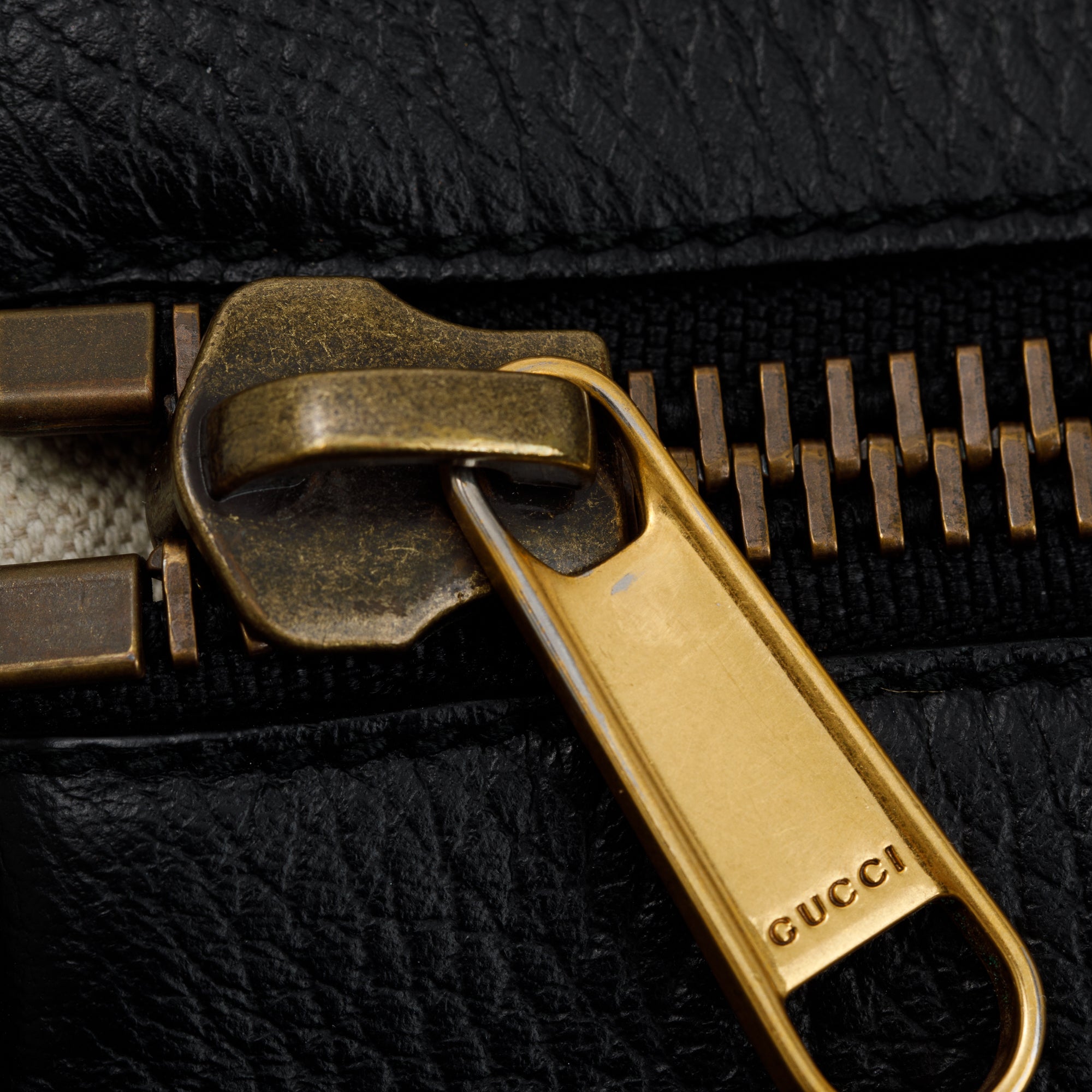 Gucci Black Calfskin Leather Web Logo Messenger Bag w/ Box