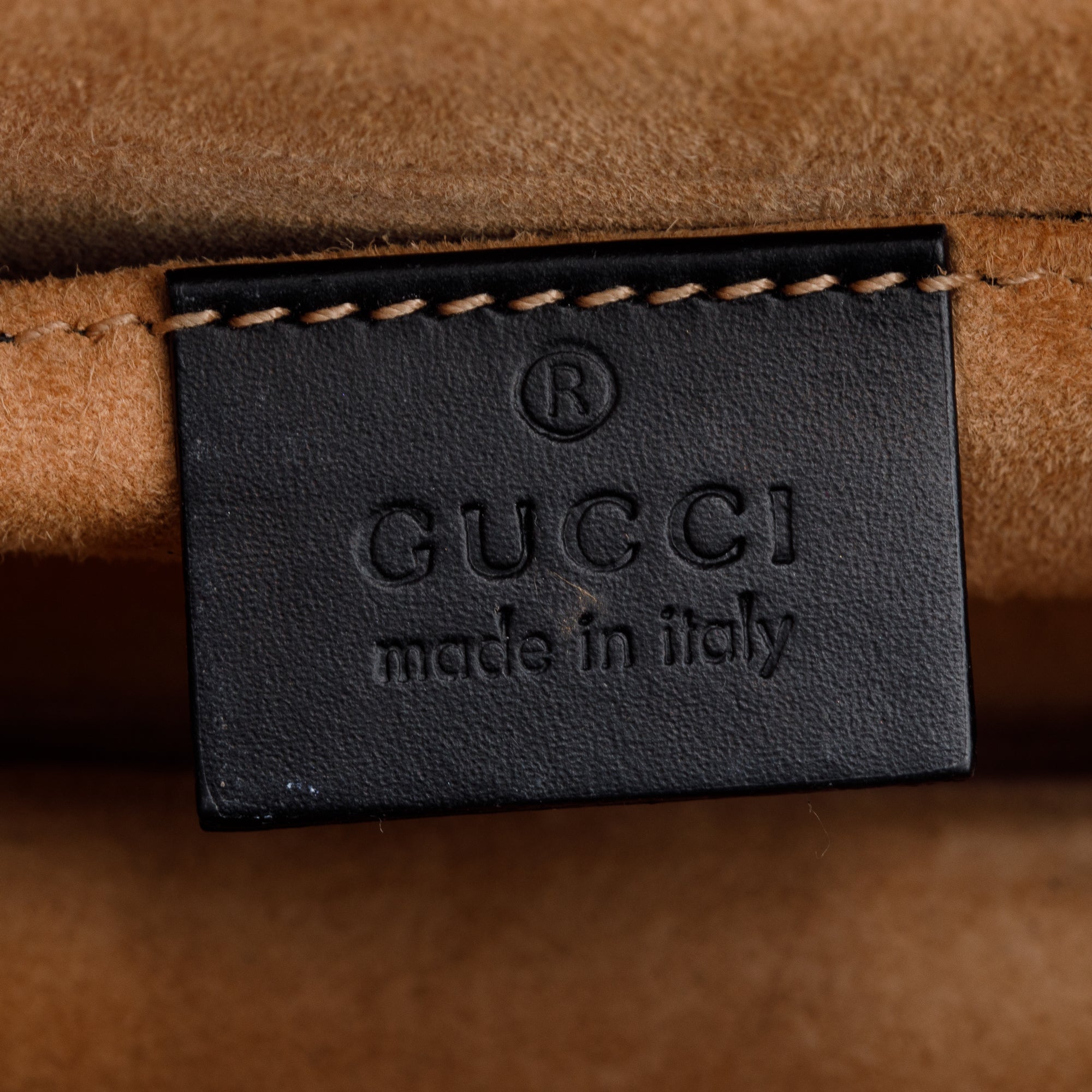 Gucci Black Calfskin Leather Web Mini Sylvie Chain Shoulder Bag