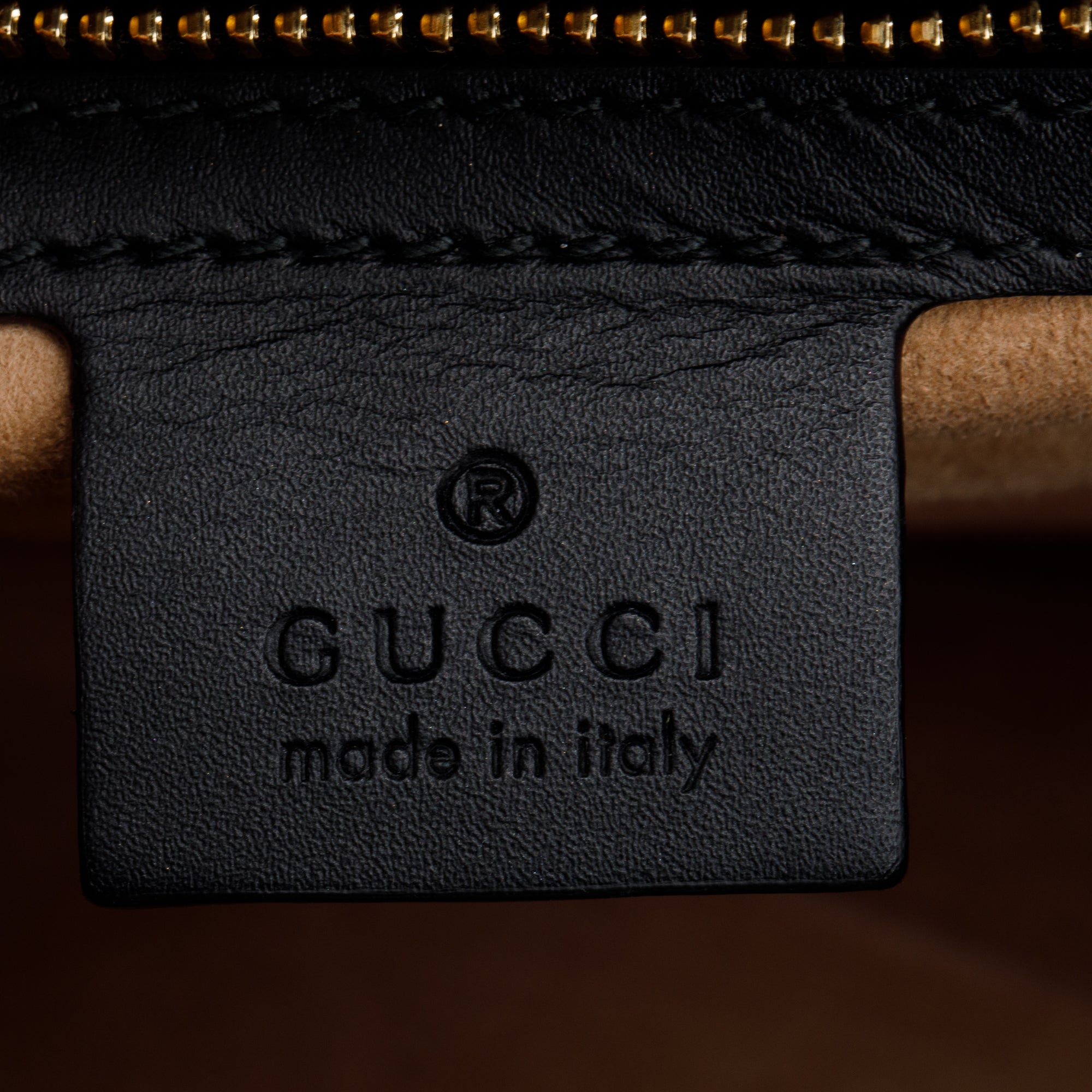 Gucci Black Calfskin Leather Web Small Sylvie Shoulder Bag