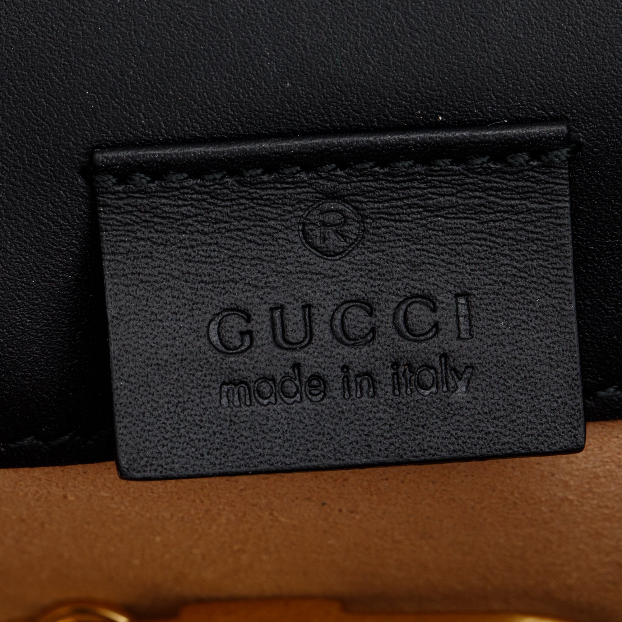 Gucci Black Calfskin Leather Web Super Mini Sylvie Chain Shoulder Bag