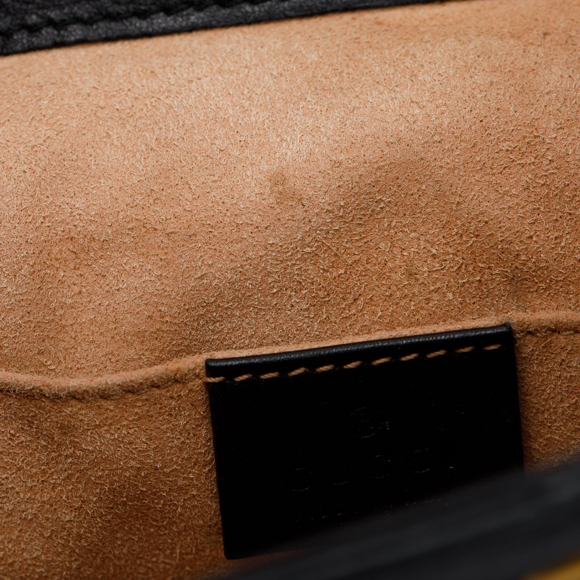 Gucci Black Calfskin Matelasse GG Marmont Flap Backpack