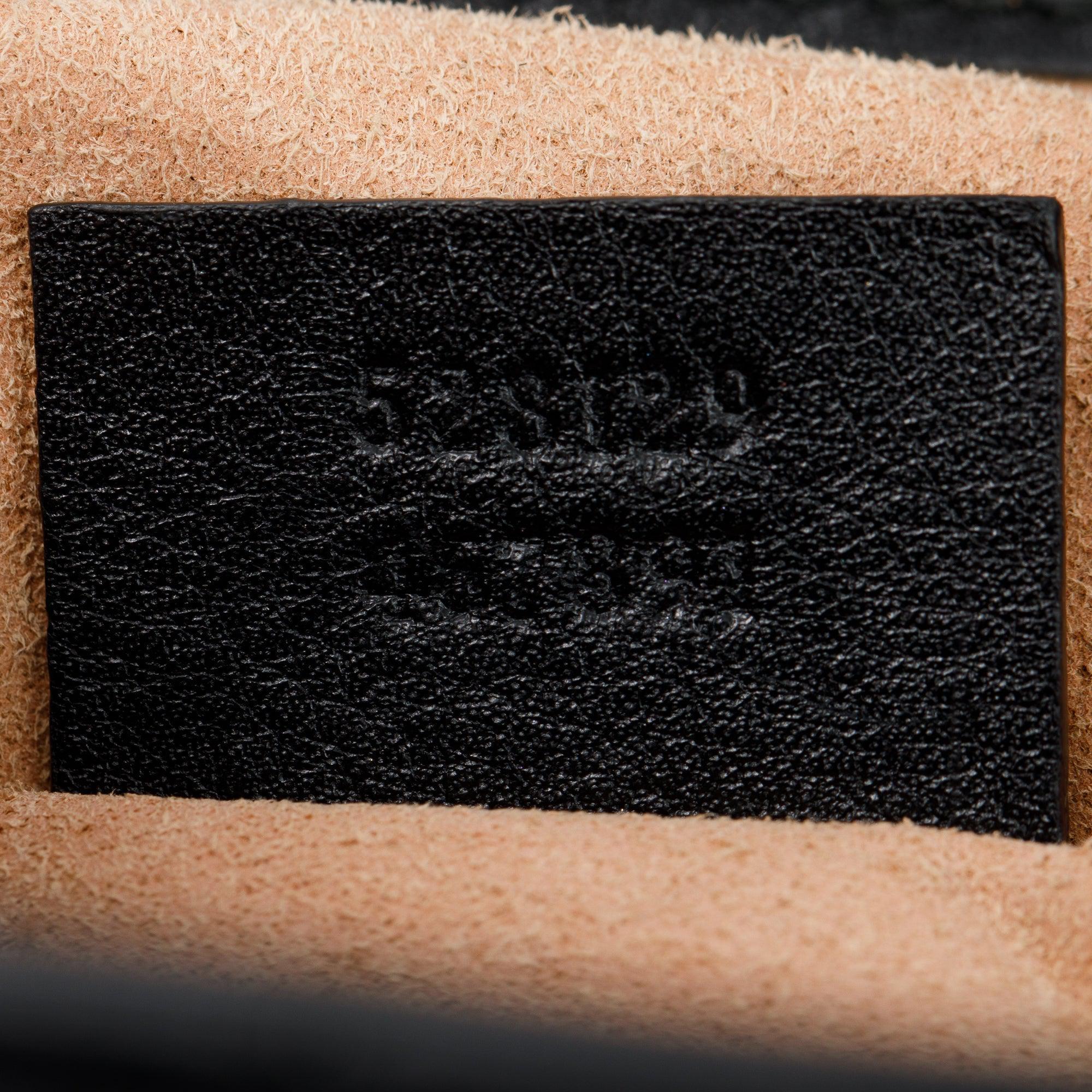 Gucci Black Calfskin Matelasse GG Marmont Flap Backpack