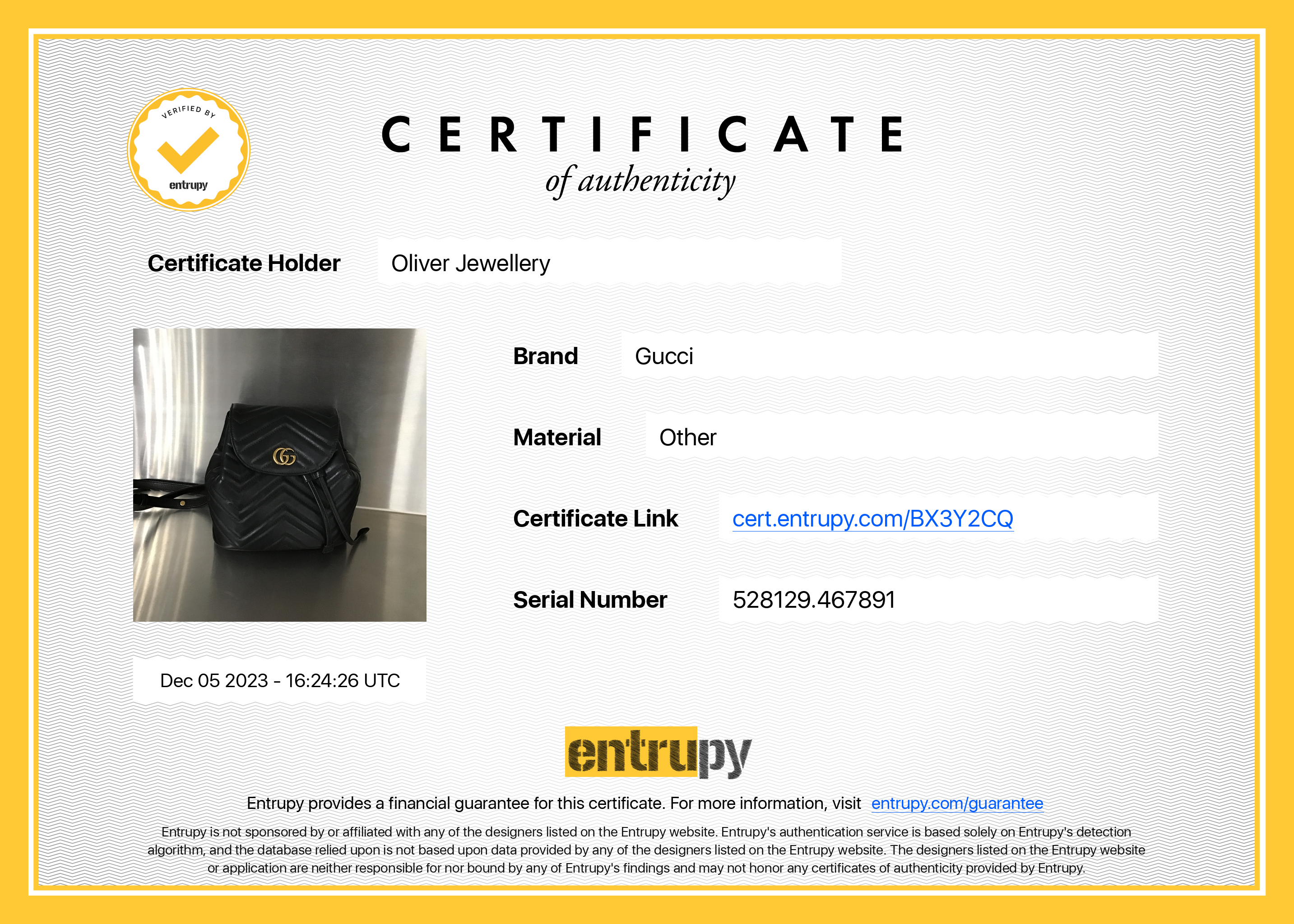 Gucci Black Calfskin Matelasse GG Marmont Flap Backpack