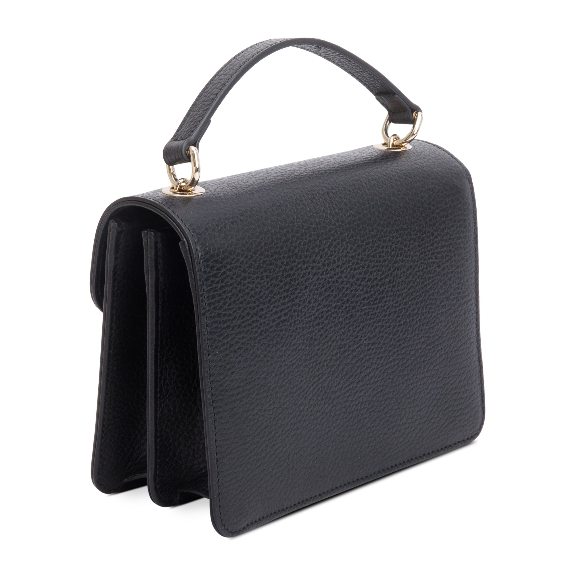 Gucci Black Dollar Calfskin Leather Interlocking GG Small Chain Shoulder Bag