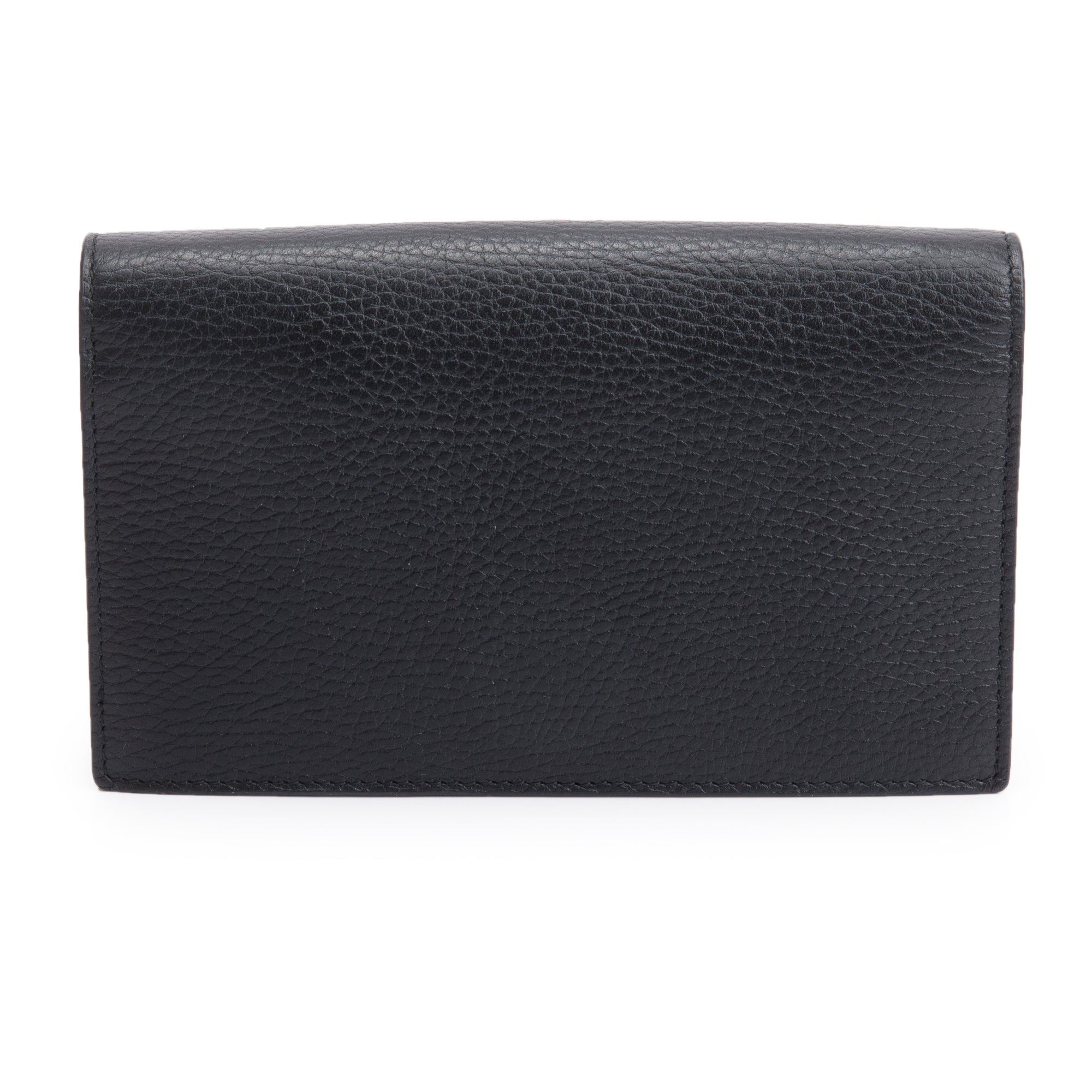 Gucci Black Dollar Calfskin Leather Medium Betty Chain Wallet