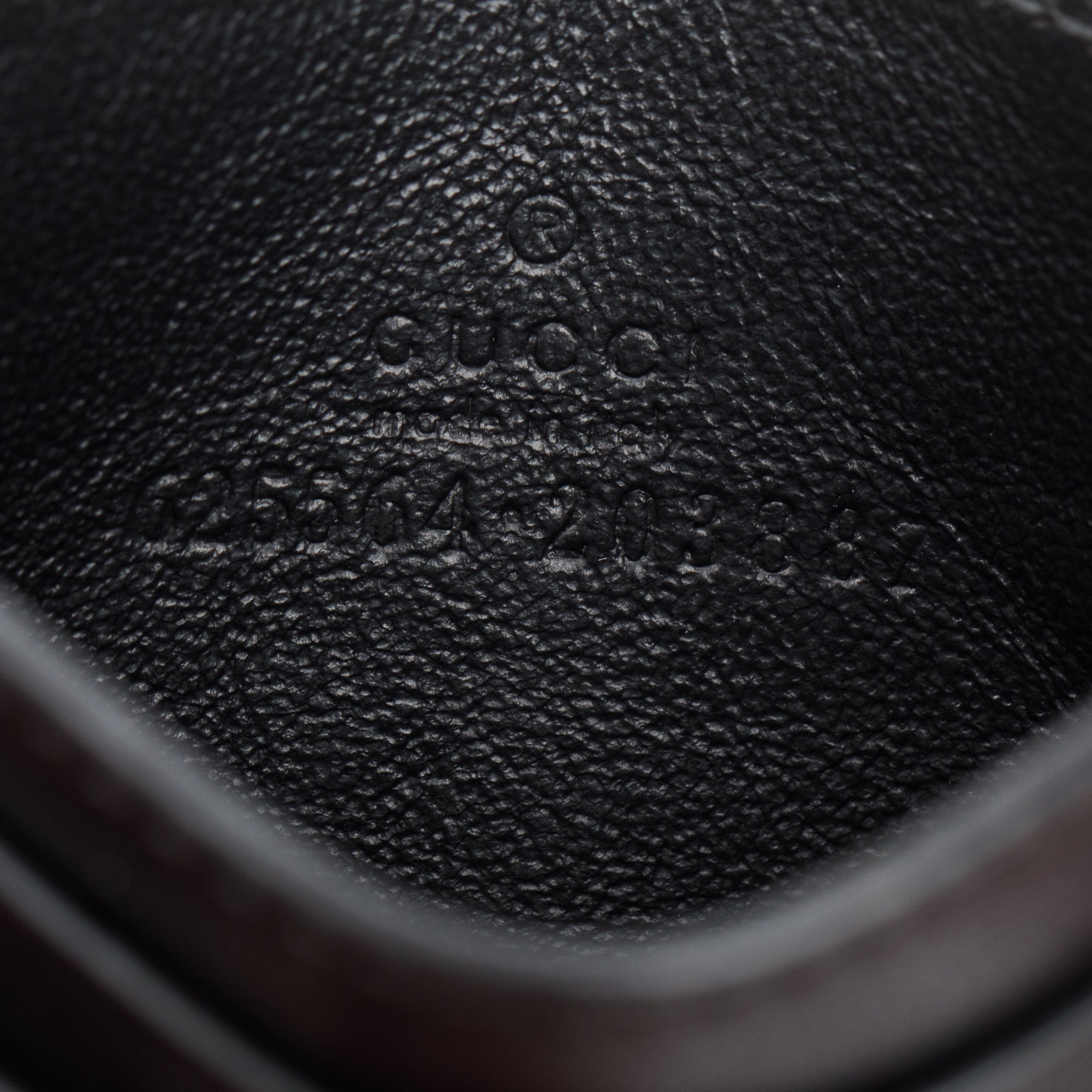 Gucci Black Embossed Leather Card Case