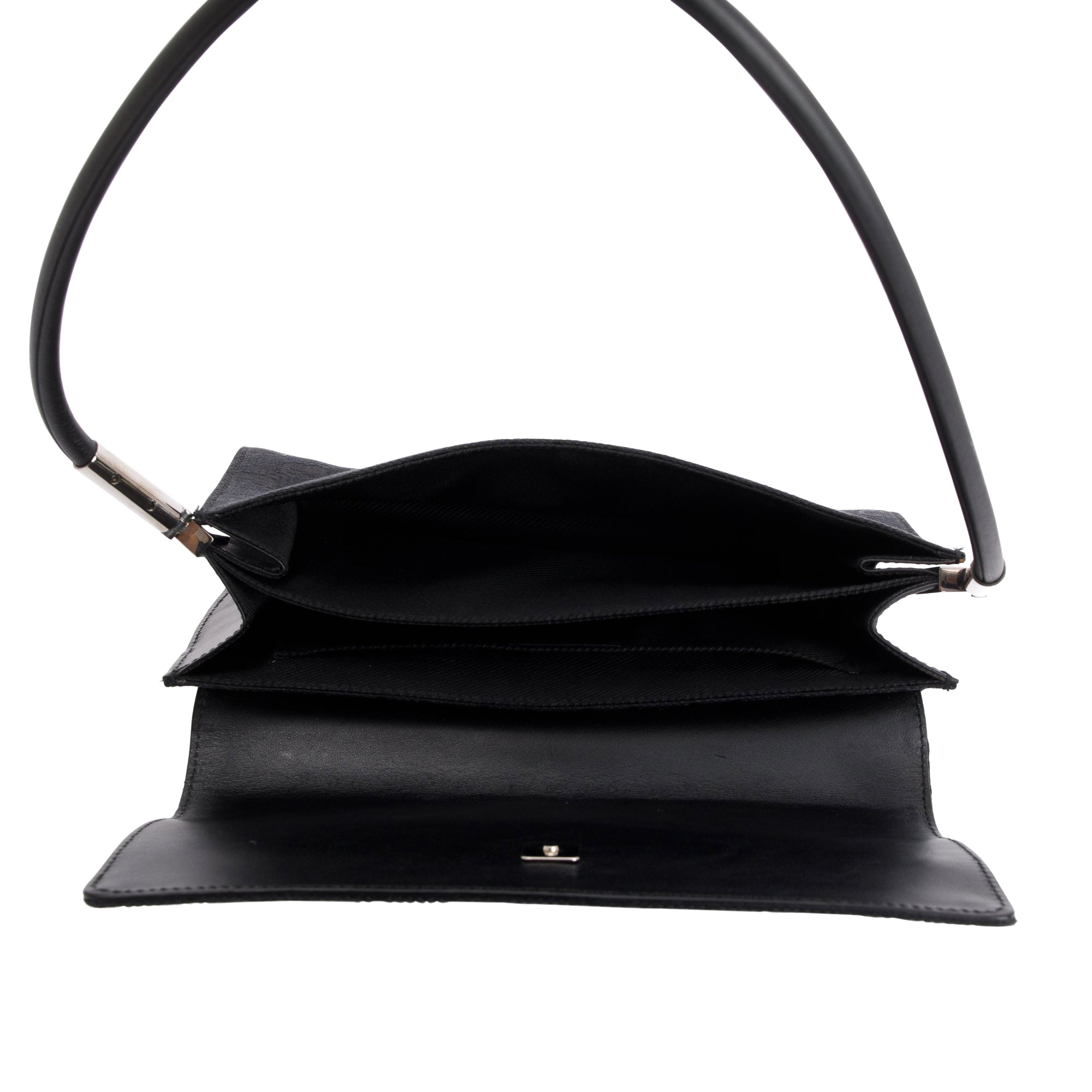 Gucci Black GG Canvas Baguette