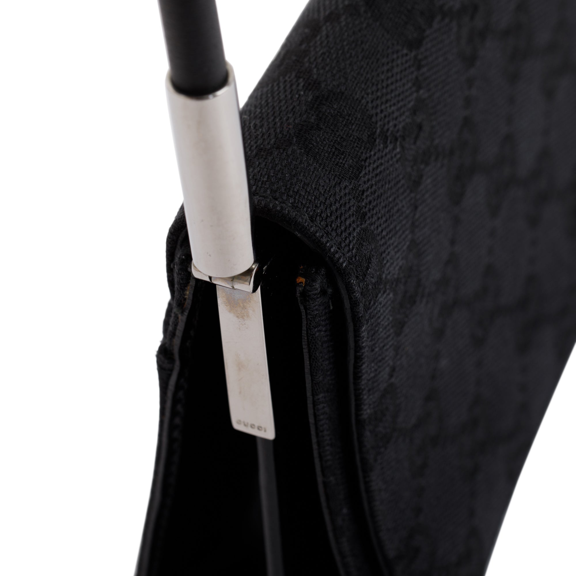 Gucci Black GG Canvas Baguette