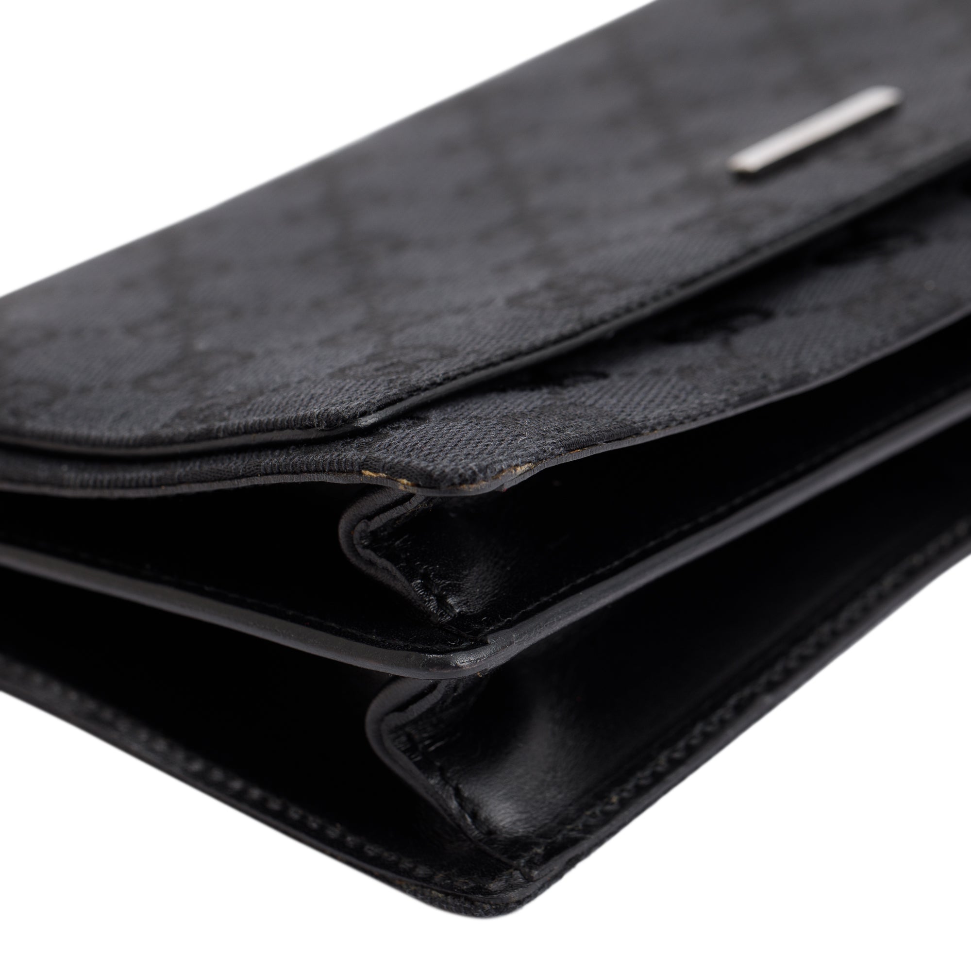 Gucci Black GG Canvas Baguette