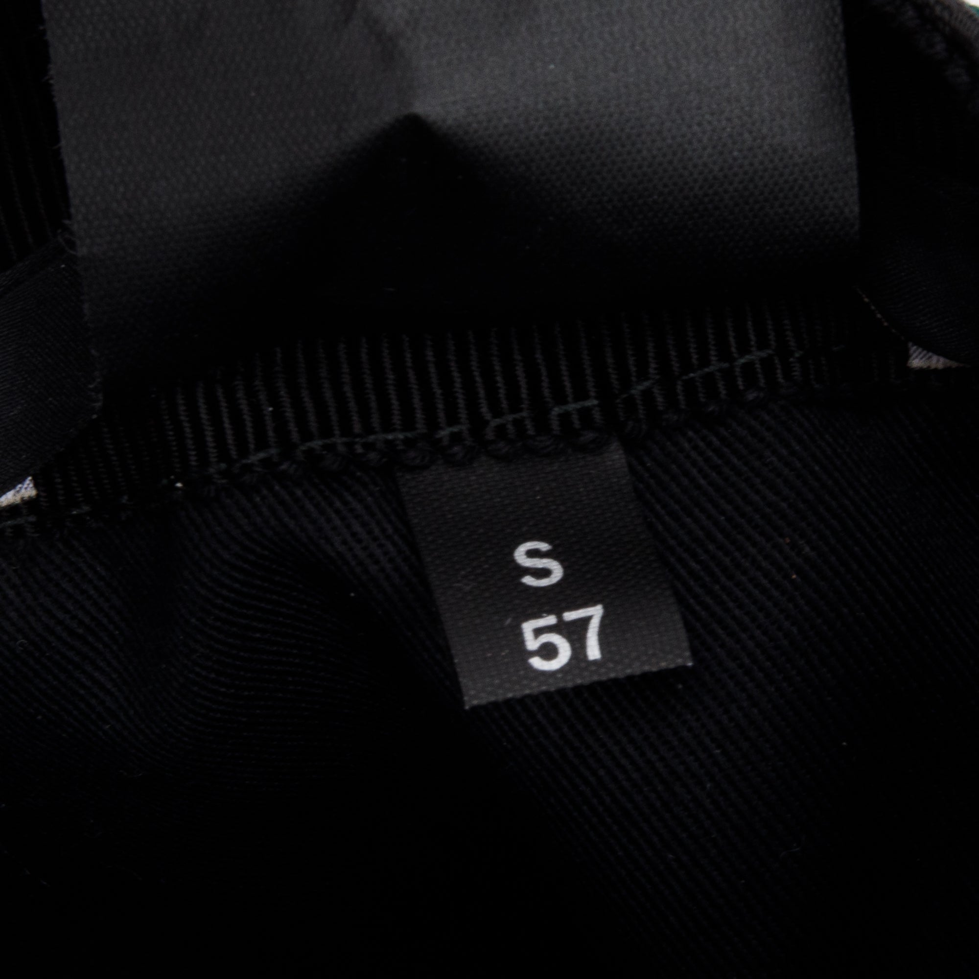 Gucci Black GG Canvas Baseball Hat with Web, Size S 57