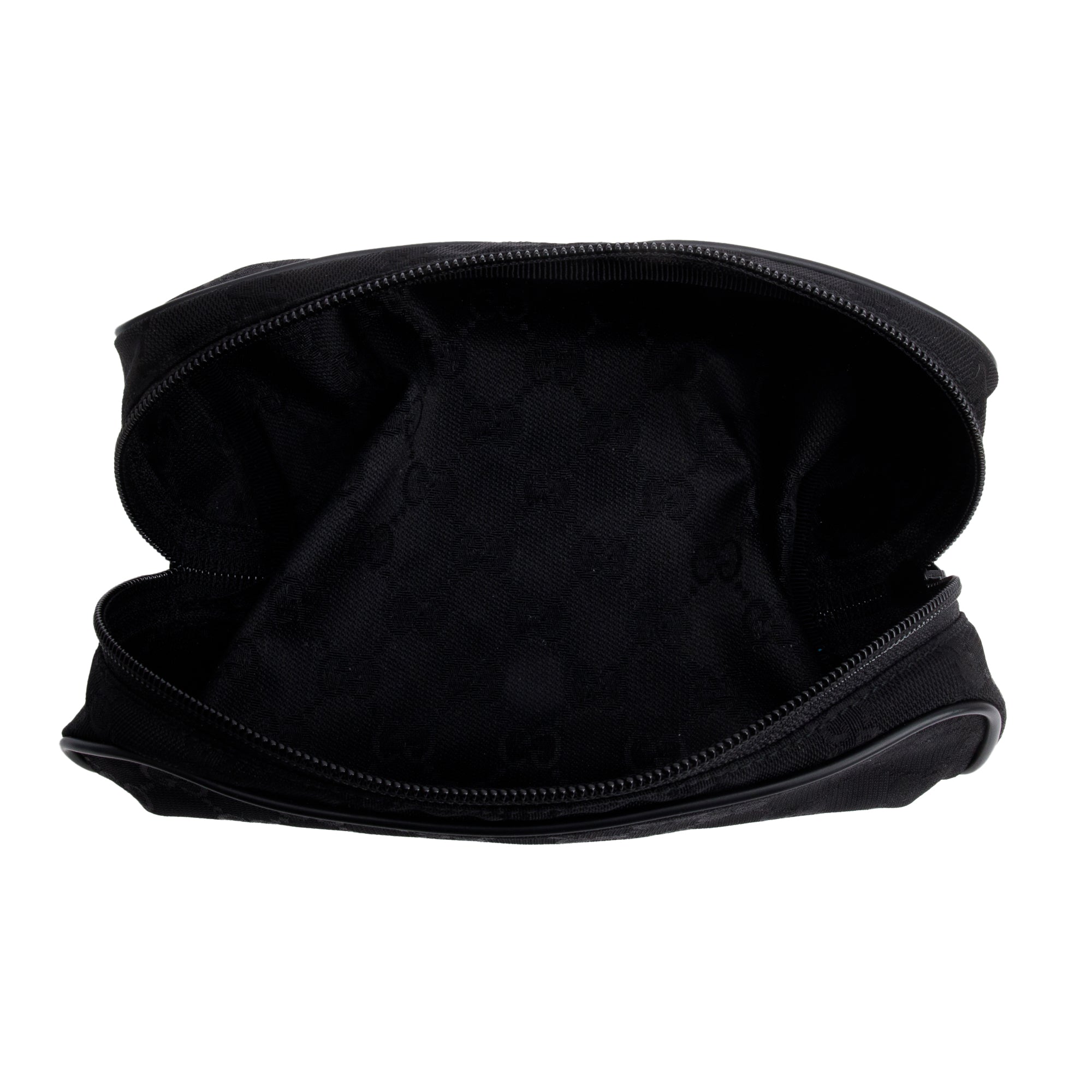 Gucci Black GG Canvas Cosmetic Pouch w/ Box