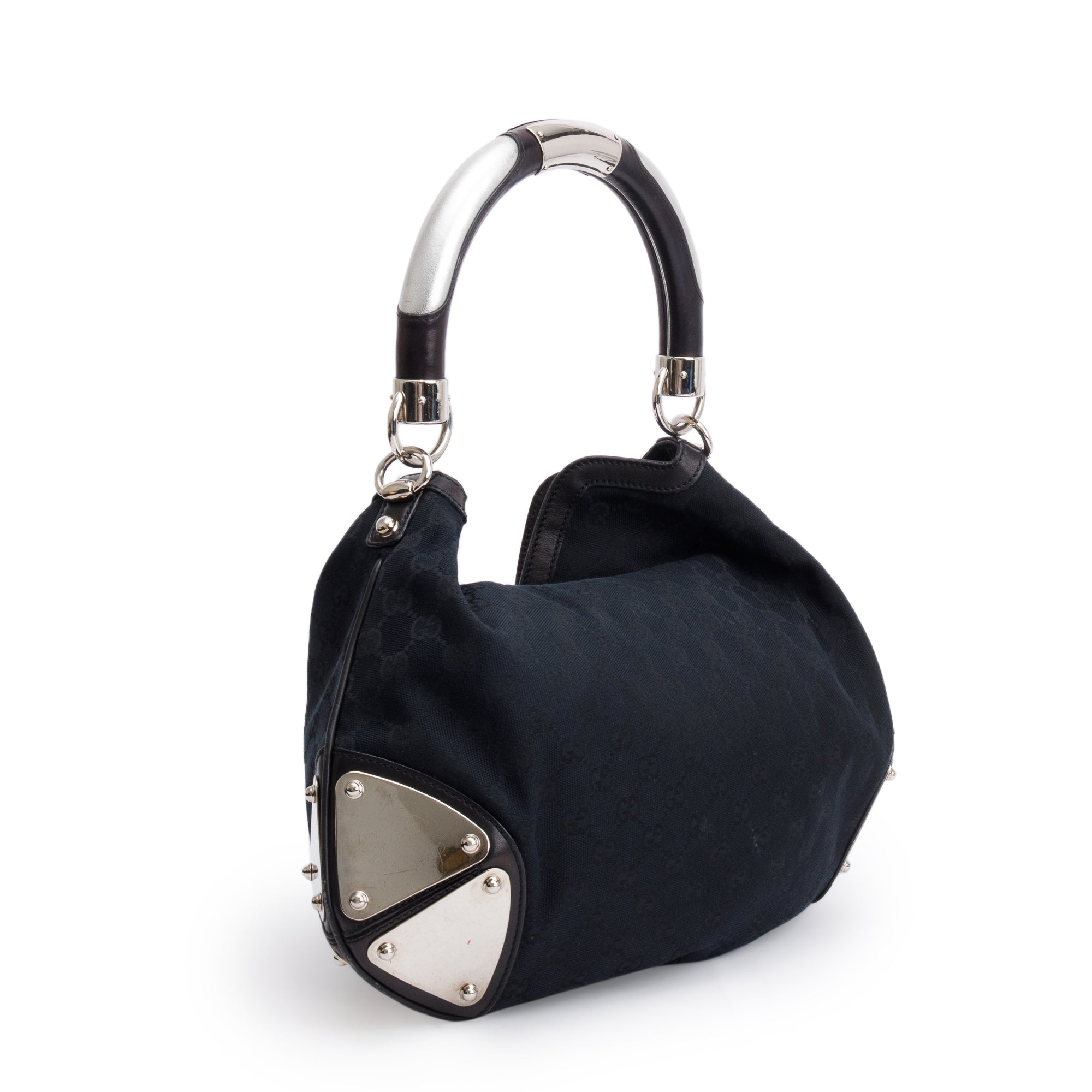 Gucci Black GG Canvas Medium Indy Babouska Hobo