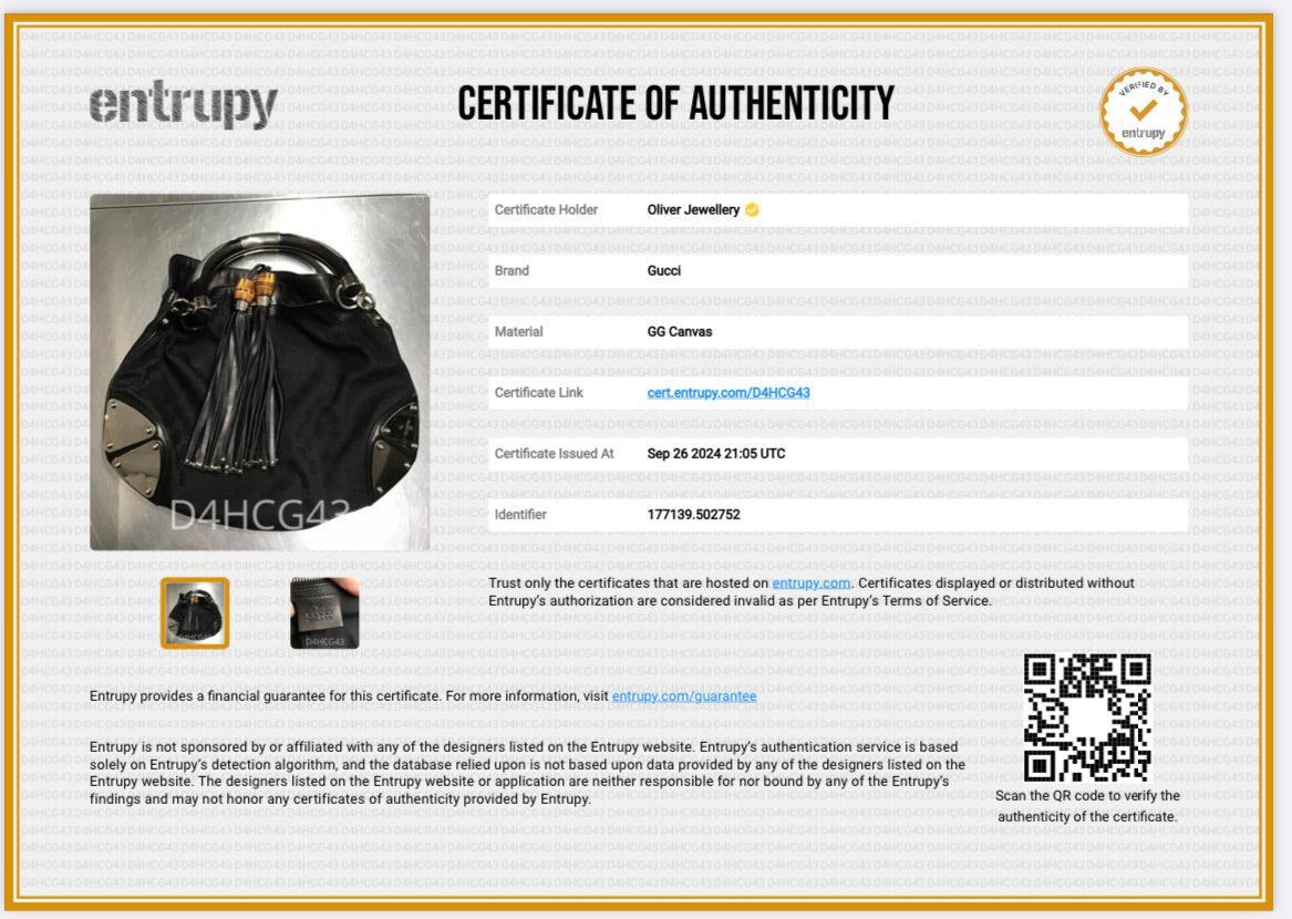 Gucci Black GG Canvas Medium Indy Babouska Hobo