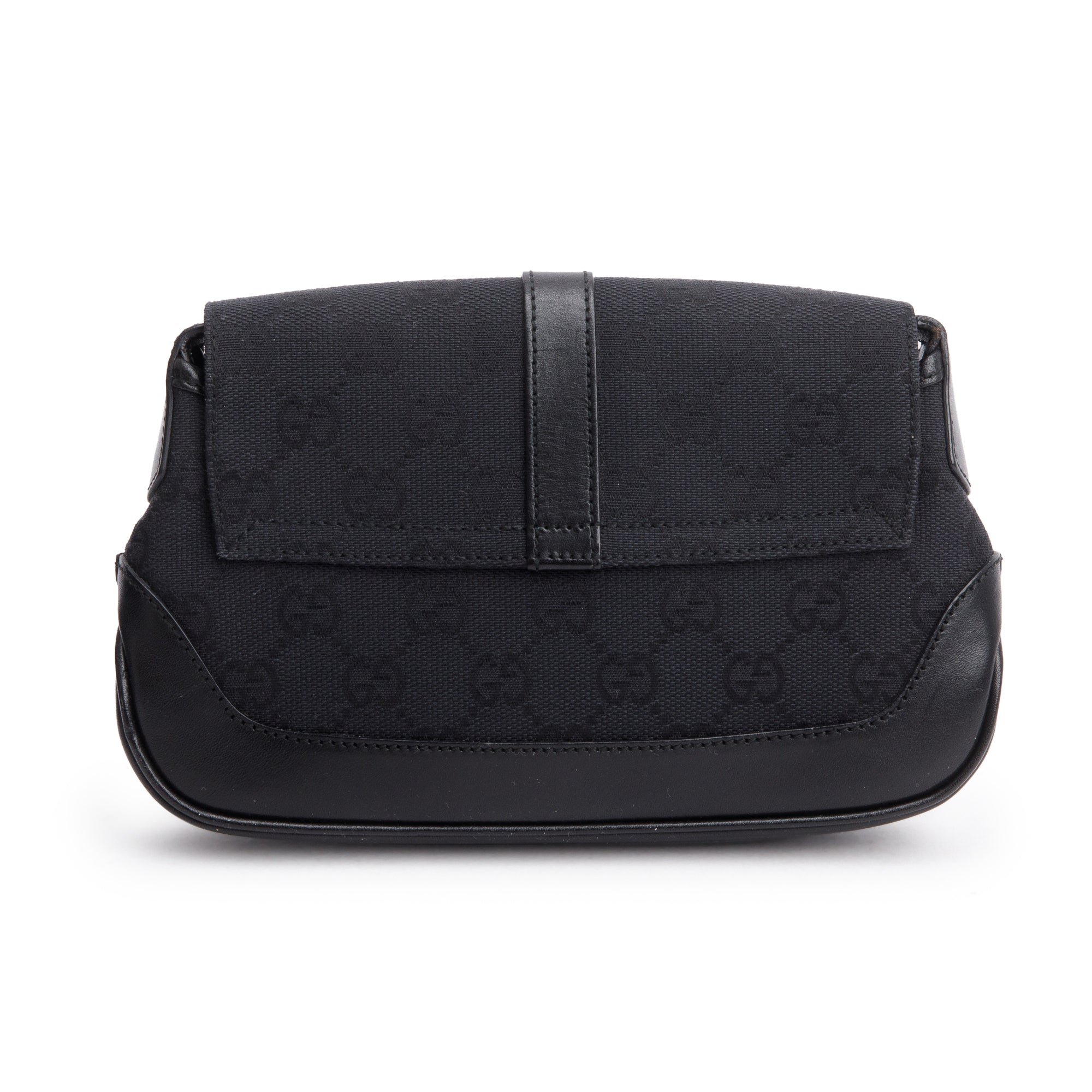 Gucci Black GG Canvas Mini Jackie O Hobo Shoulder Bag
