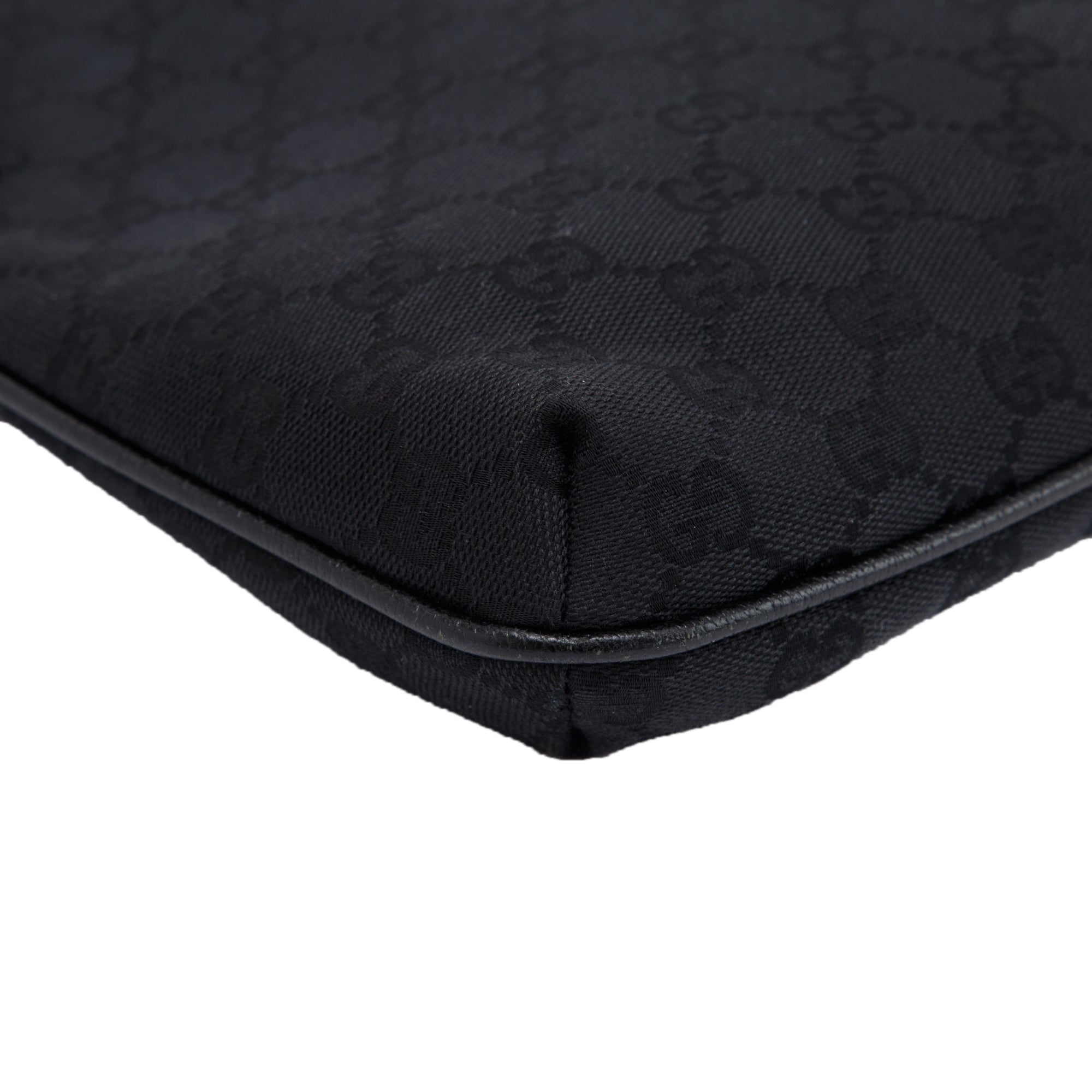 Gucci Black GG Canvas Small Messenger Bag