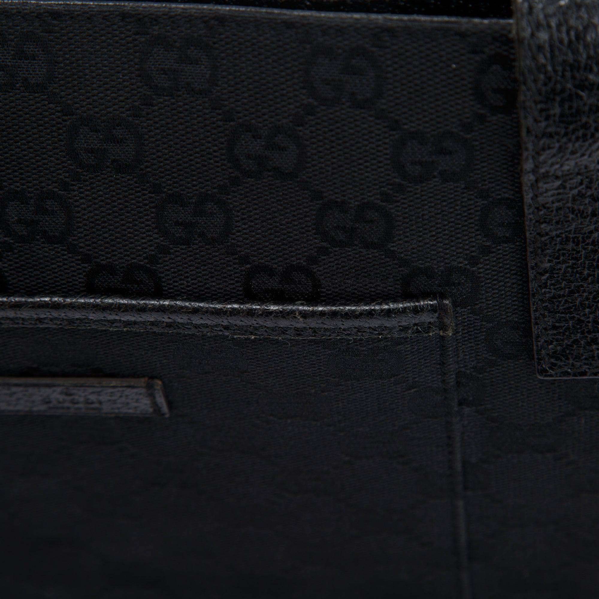 Gucci Black GG Canvas Small Messenger Bag