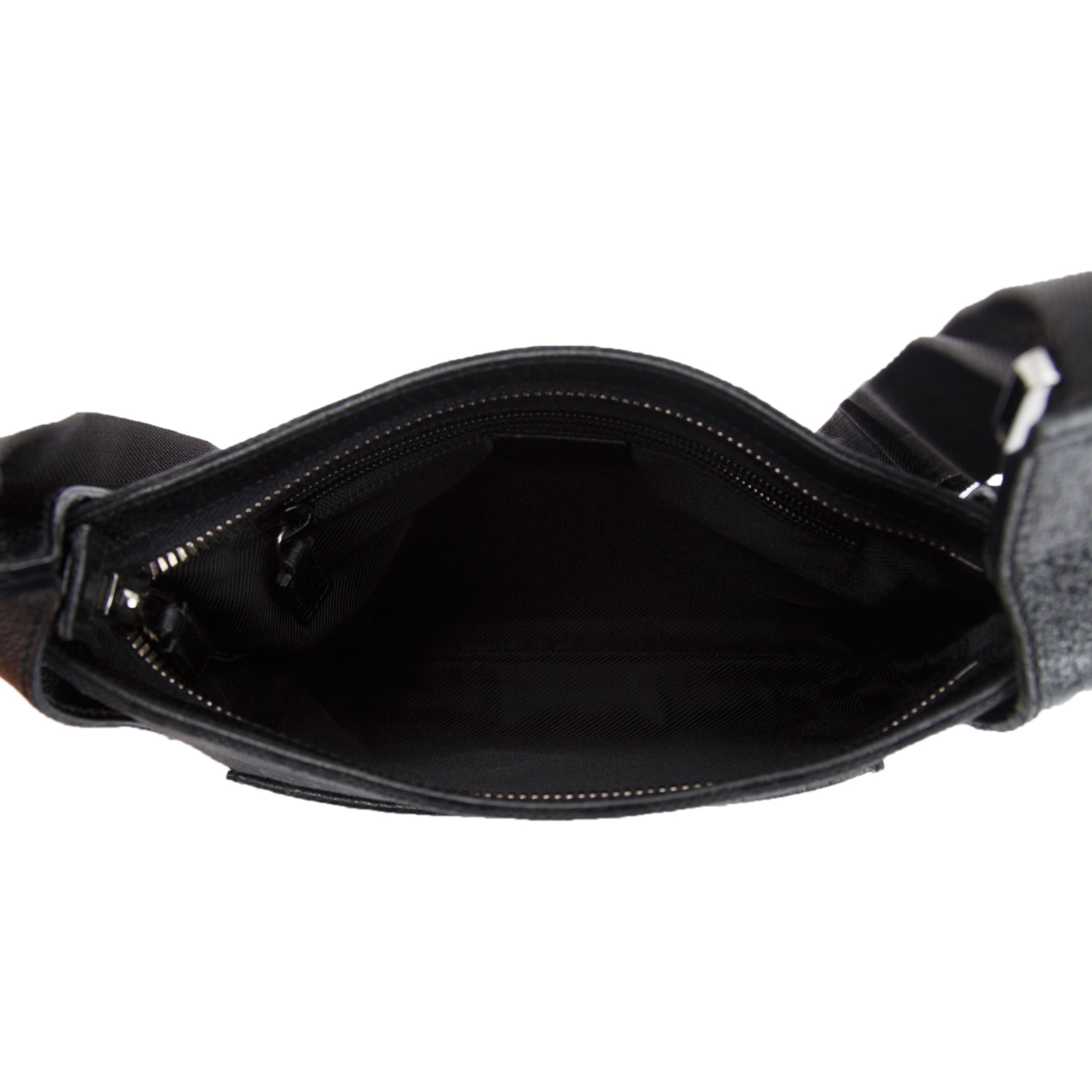 Gucci Black GG Canvas Small Messenger Bag