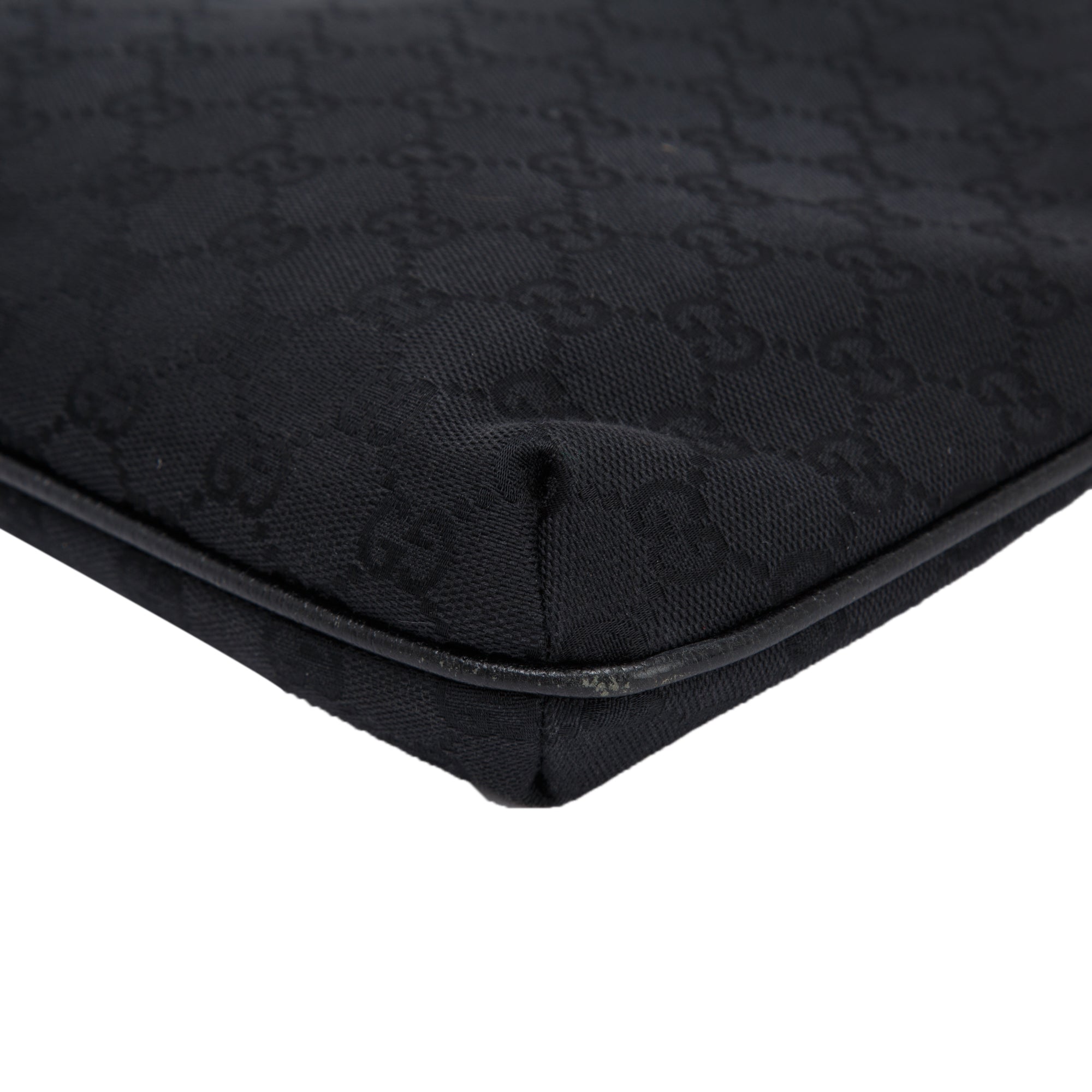 Gucci Black GG Canvas Small Messenger Bag