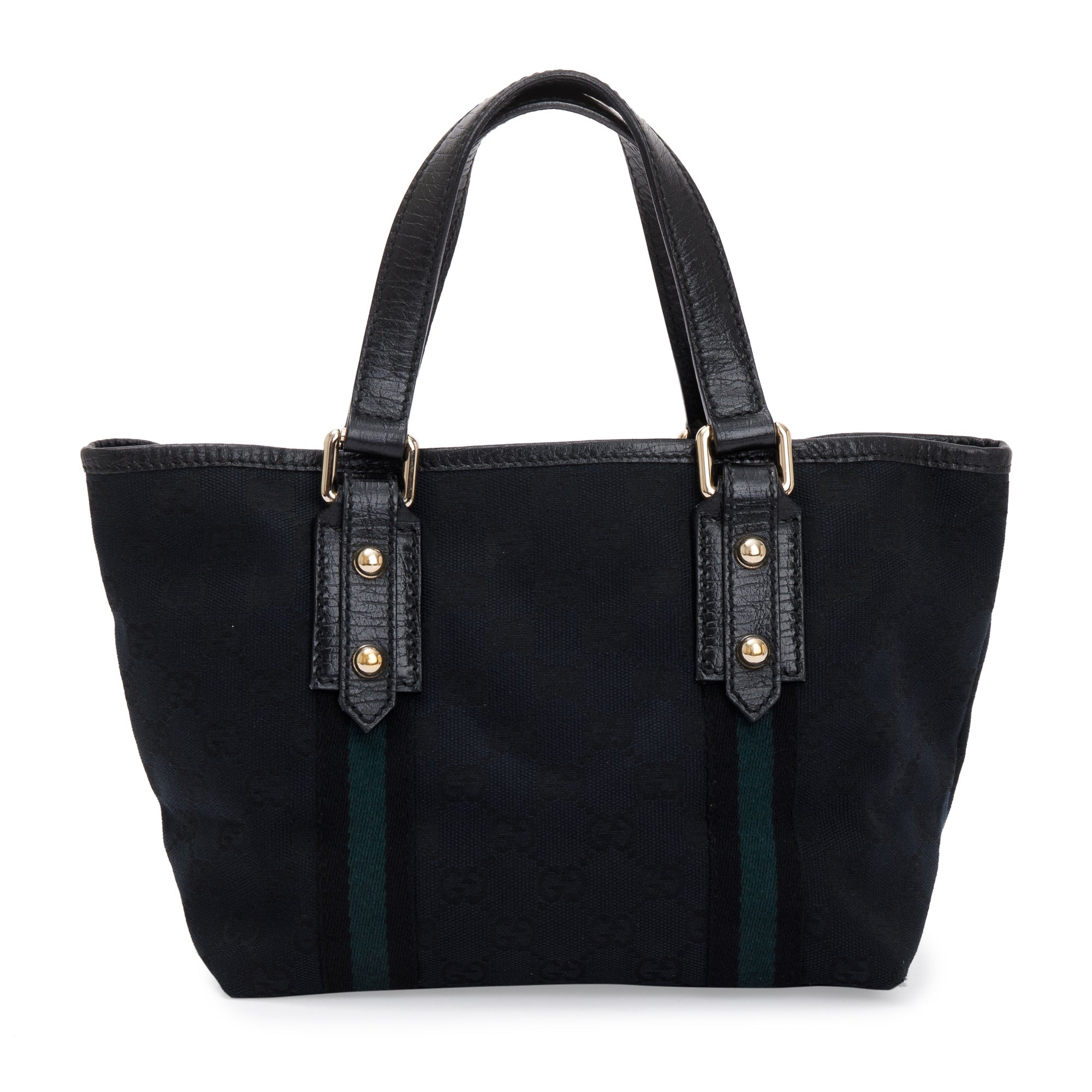 Gucci Black GG Canvas Web Small Jolicoeur Tote