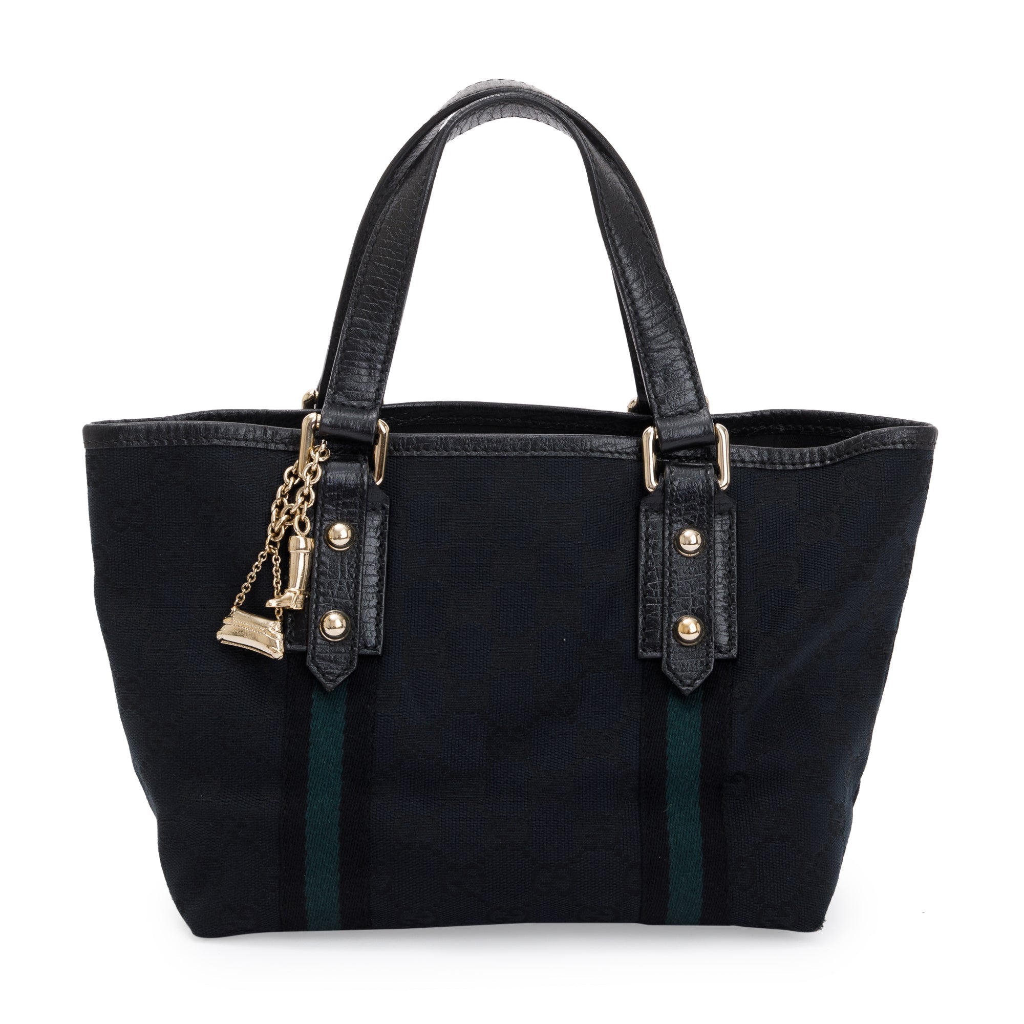 Gucci Black GG Canvas Web Small Jolicoeur Tote