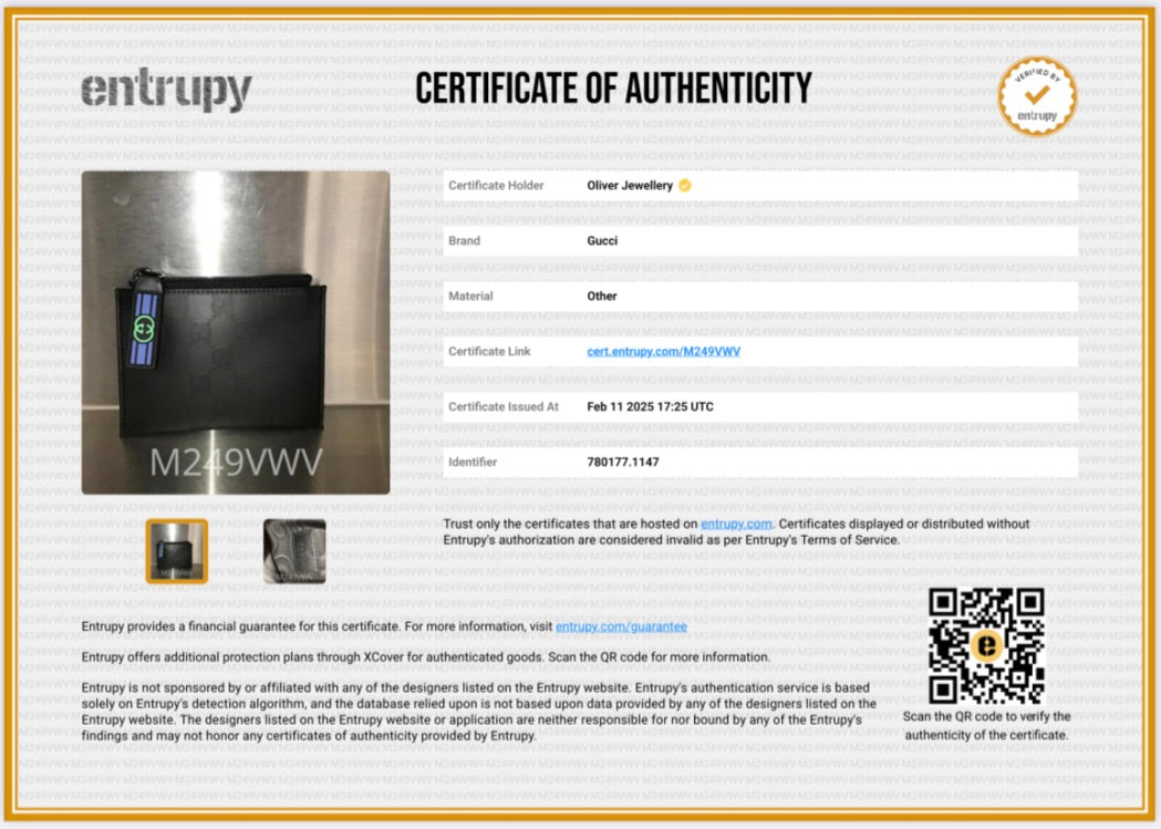 Gucci Black GG Crystal Zip Card Case Wallet w/ Box