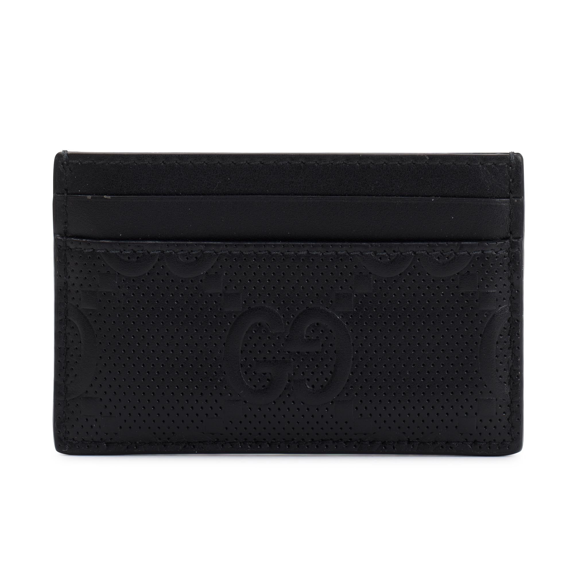 Gucci Black GG Embossed Card Case