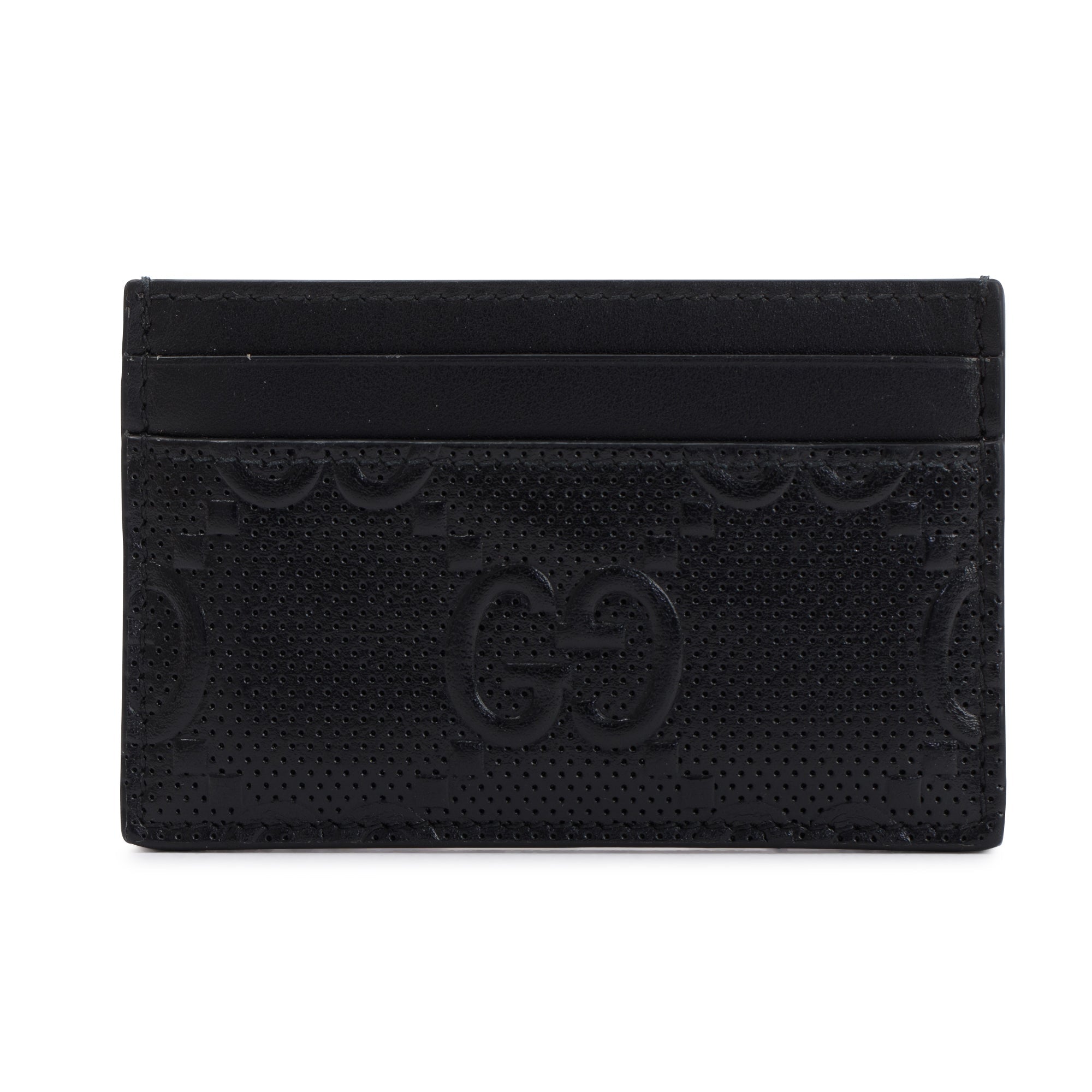 Gucci Black GG Embossed Card Case