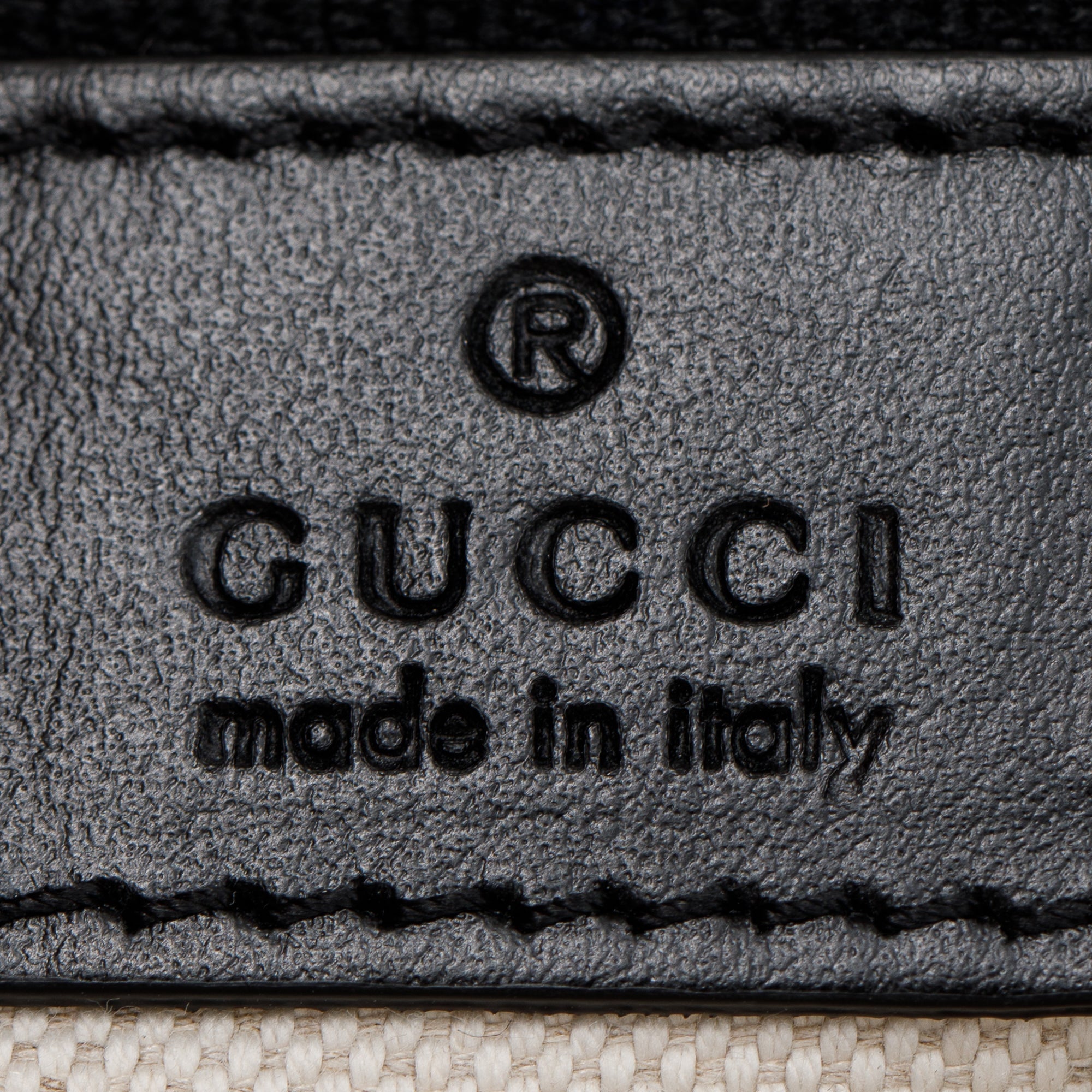 Gucci Black GG Embossed Messenger Bag