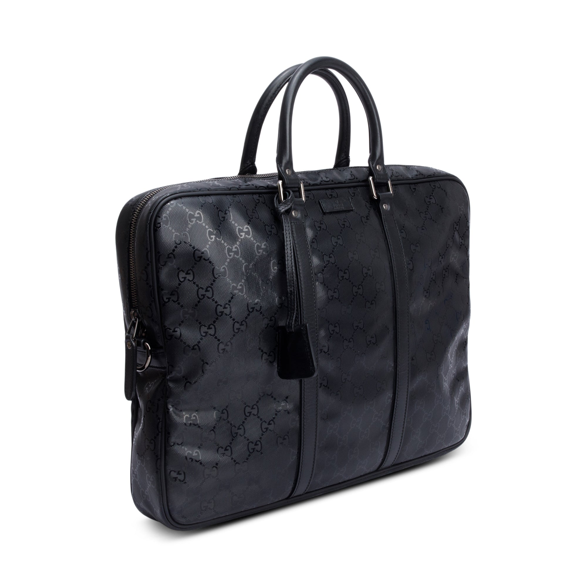 Gucci Black GG Imprime Briefcase