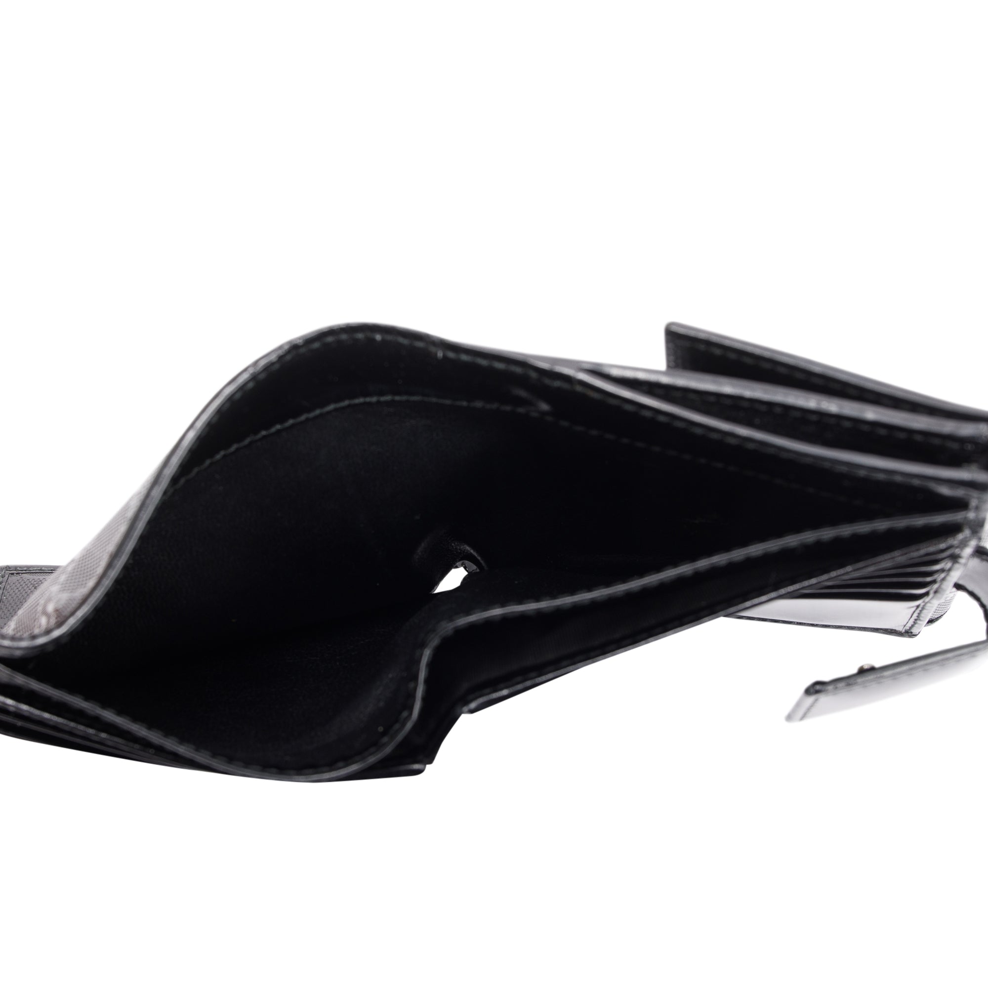 Gucci Black GG Imprime Compact French Wallet