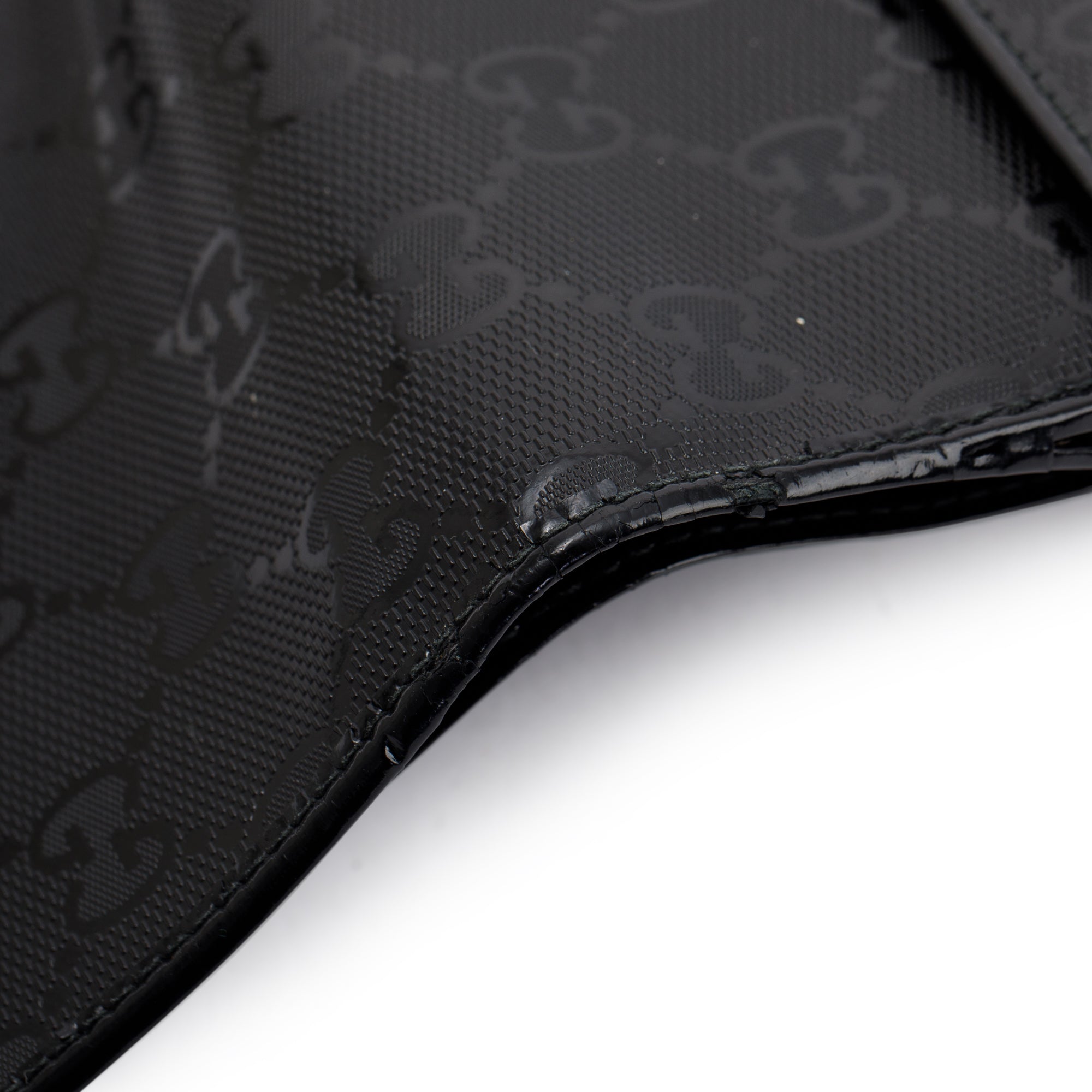 Gucci Black GG Imprime Compact French Wallet